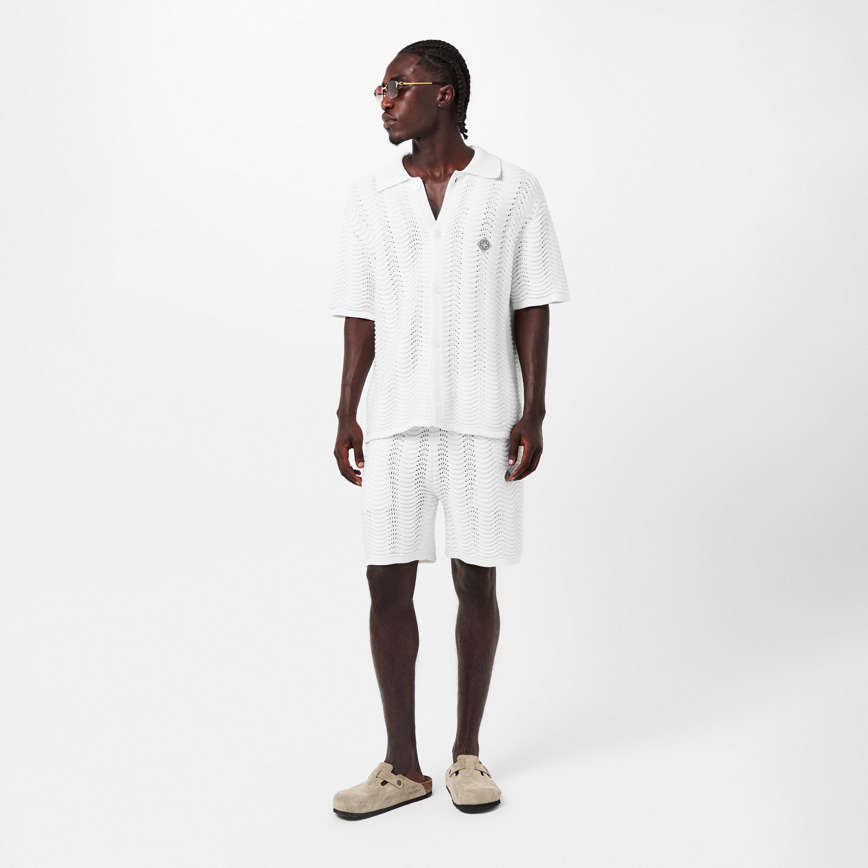 White - BELIER - Men's Short-Sleeve Plain Shirt - 6