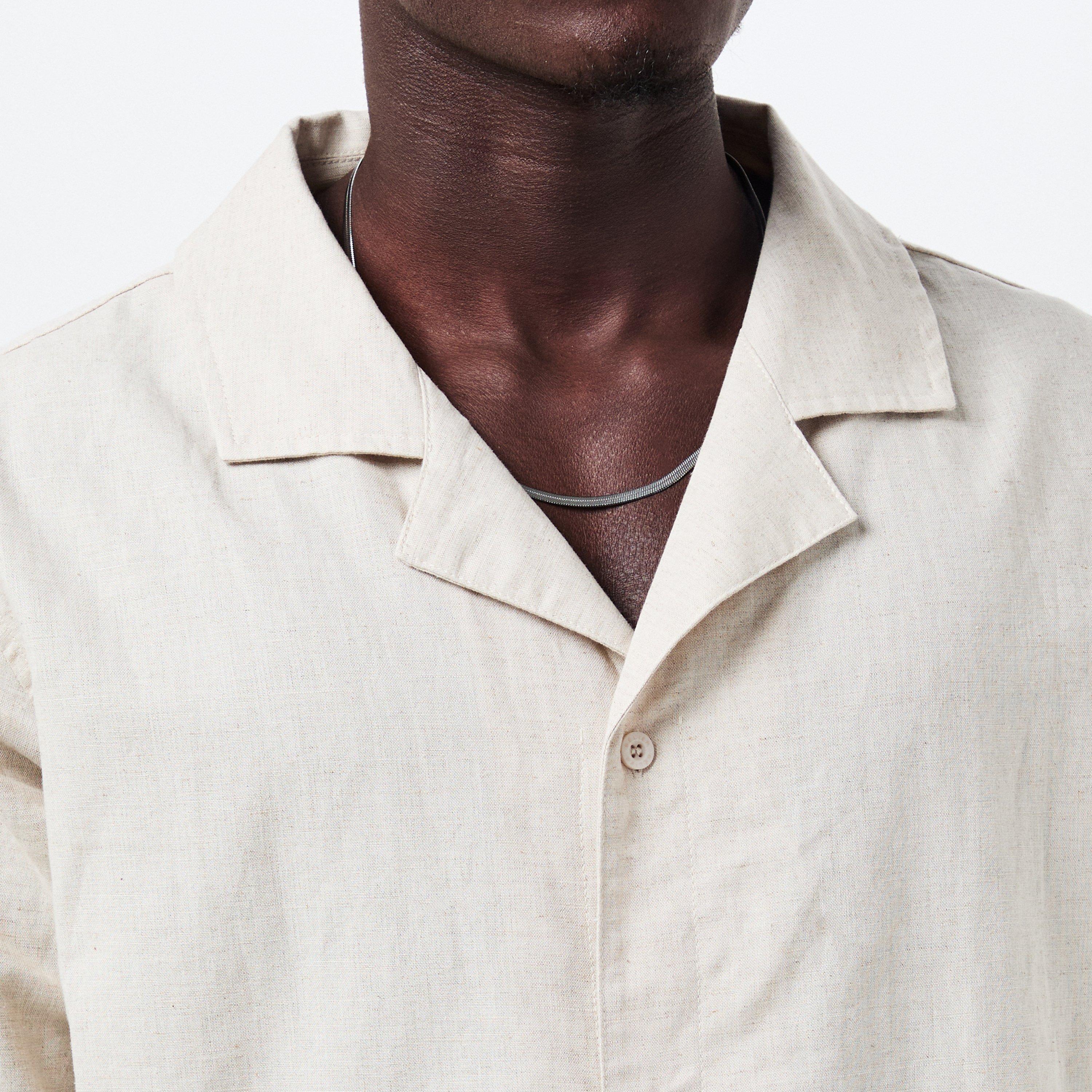 Beige - BELIER - Men's Long-Sleeve Shirt - 5