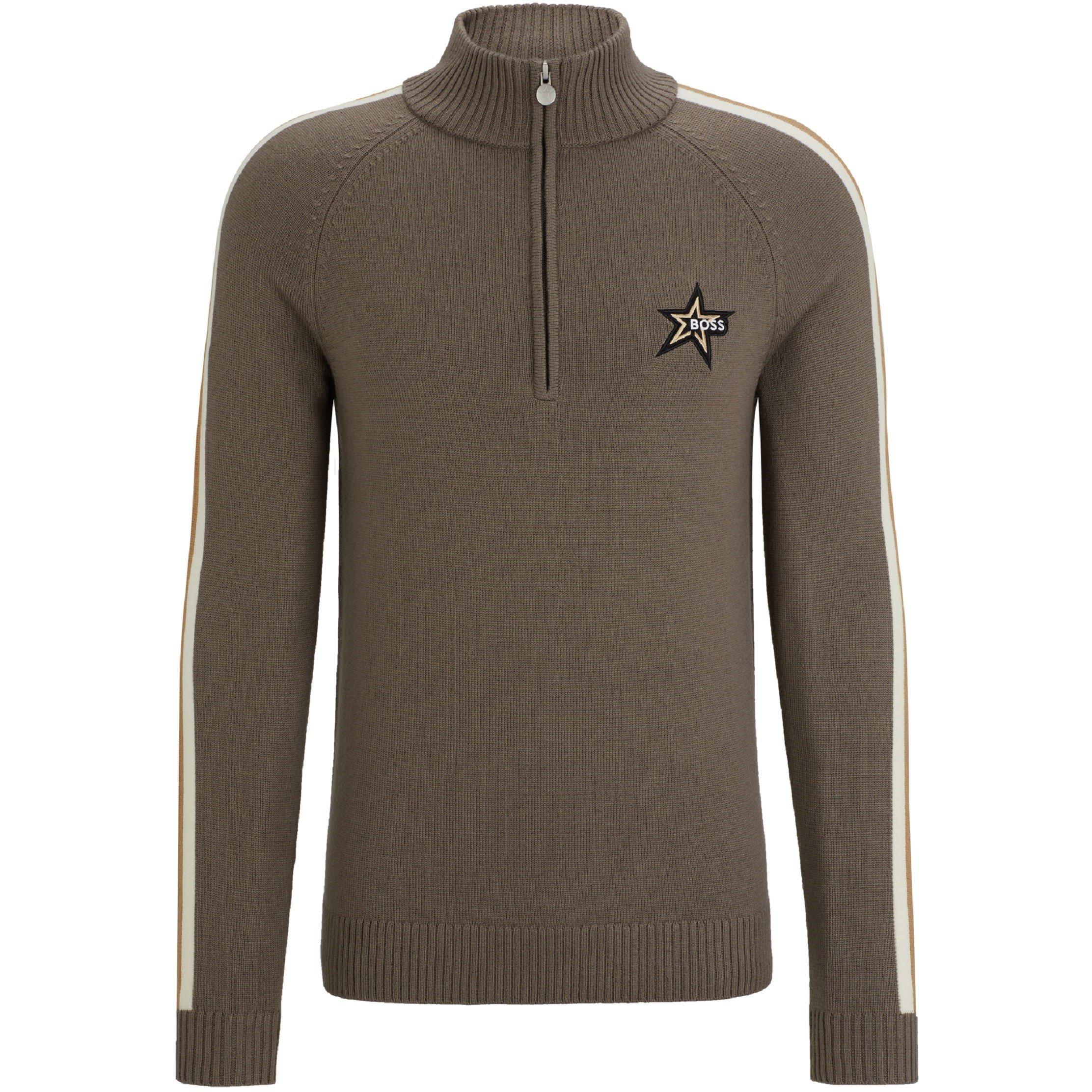 Boss Men's Quarter-Zip Fleece - Beige - XL