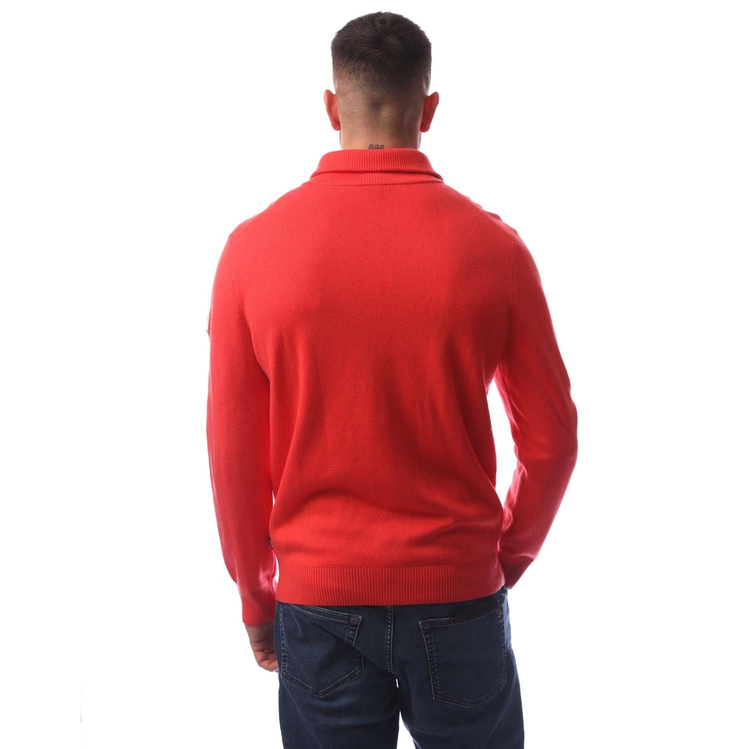 Red - Boss - Men's Lantonio quarter Zip Fleece - 2