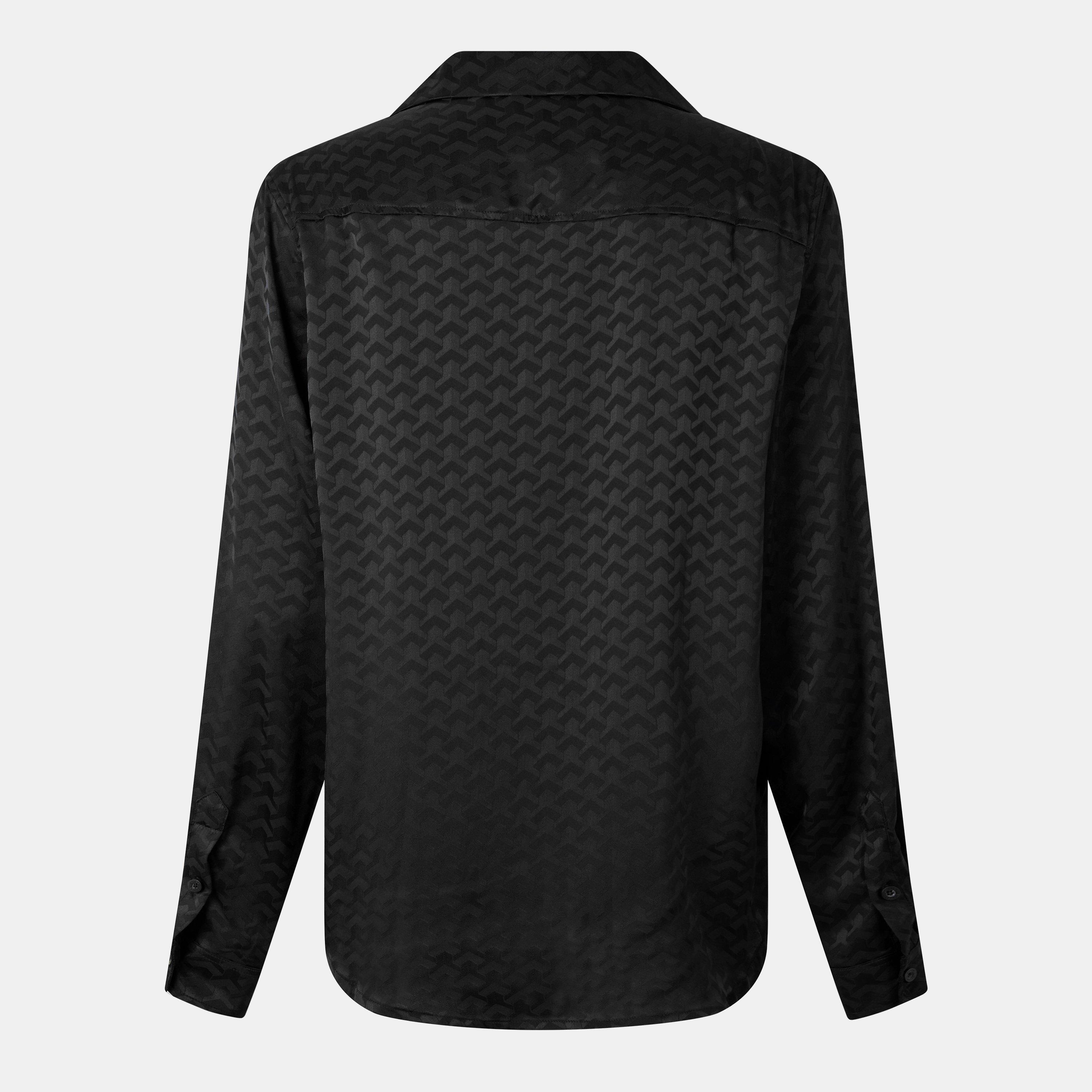 Black - BELIER - Men's Patterned Long-Sleeve Shirt - 2