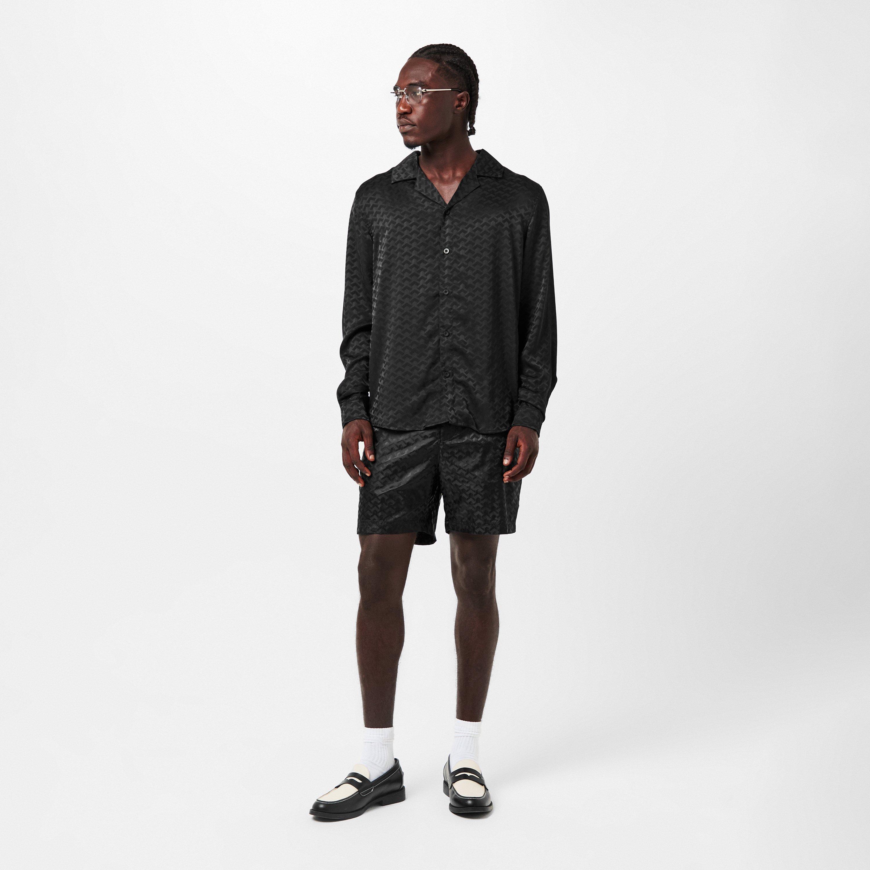 Black - BELIER - Men's Patterned Long-Sleeve Shirt - 6