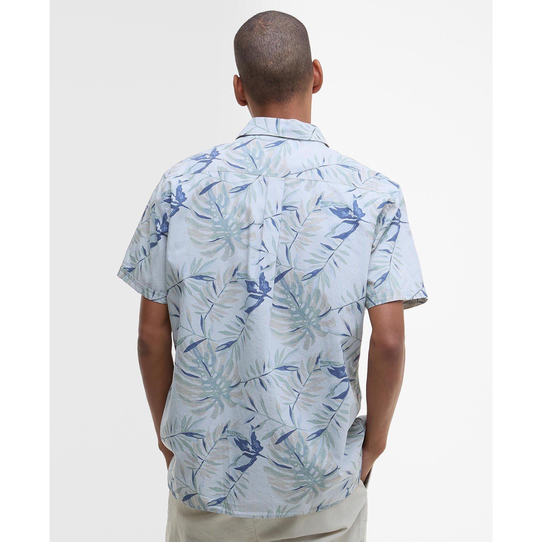 Bleached Blue - Barbour - Men's B.Li Valleyfield Short-Sleeve Patterned Shirt - 2