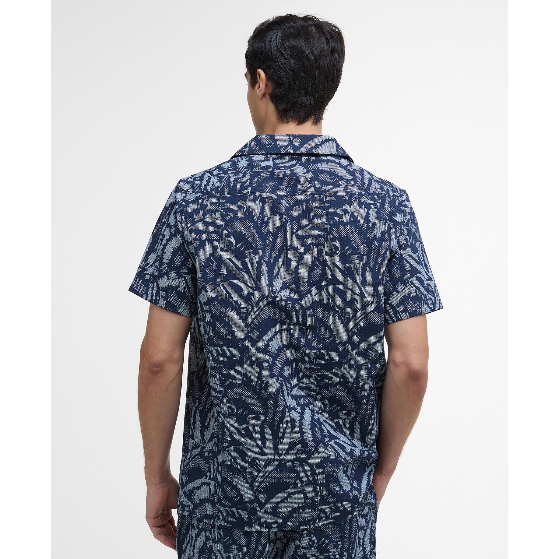 Navy - Barbour International - Men's B.Intense Kew All Over Print Short-Sleeve Patterned Shirt - 3