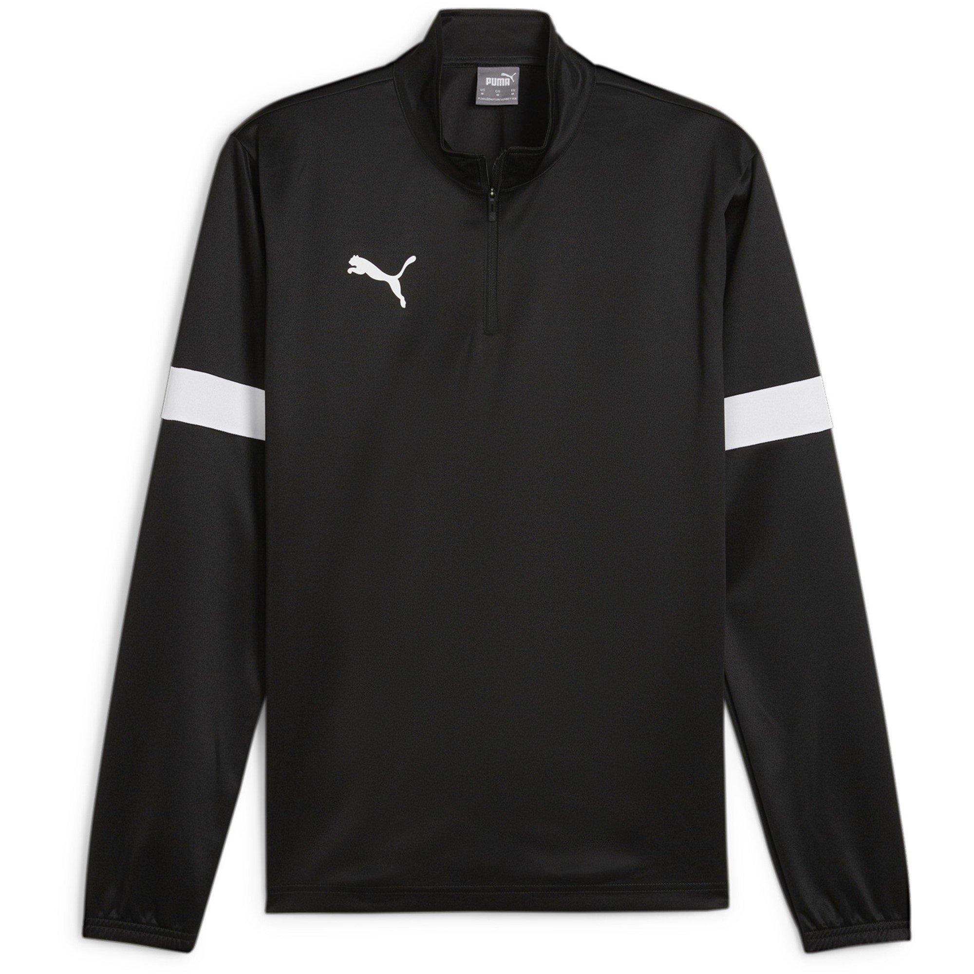 Puma Men's Individualrise 1/4 Zip Top Drill - Black/White - M
