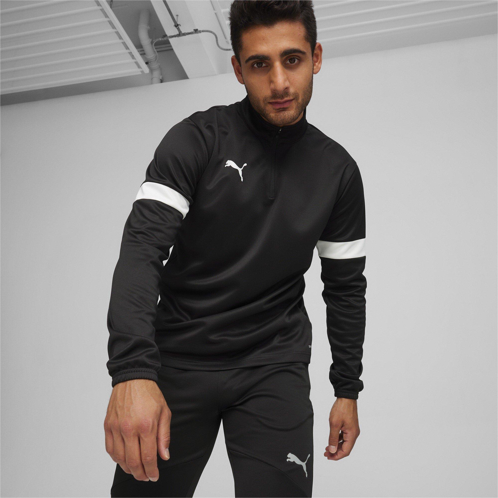 Crno/Bijelo - Puma - Individualrise 1/4 Zip Top Drill Mens - 3
