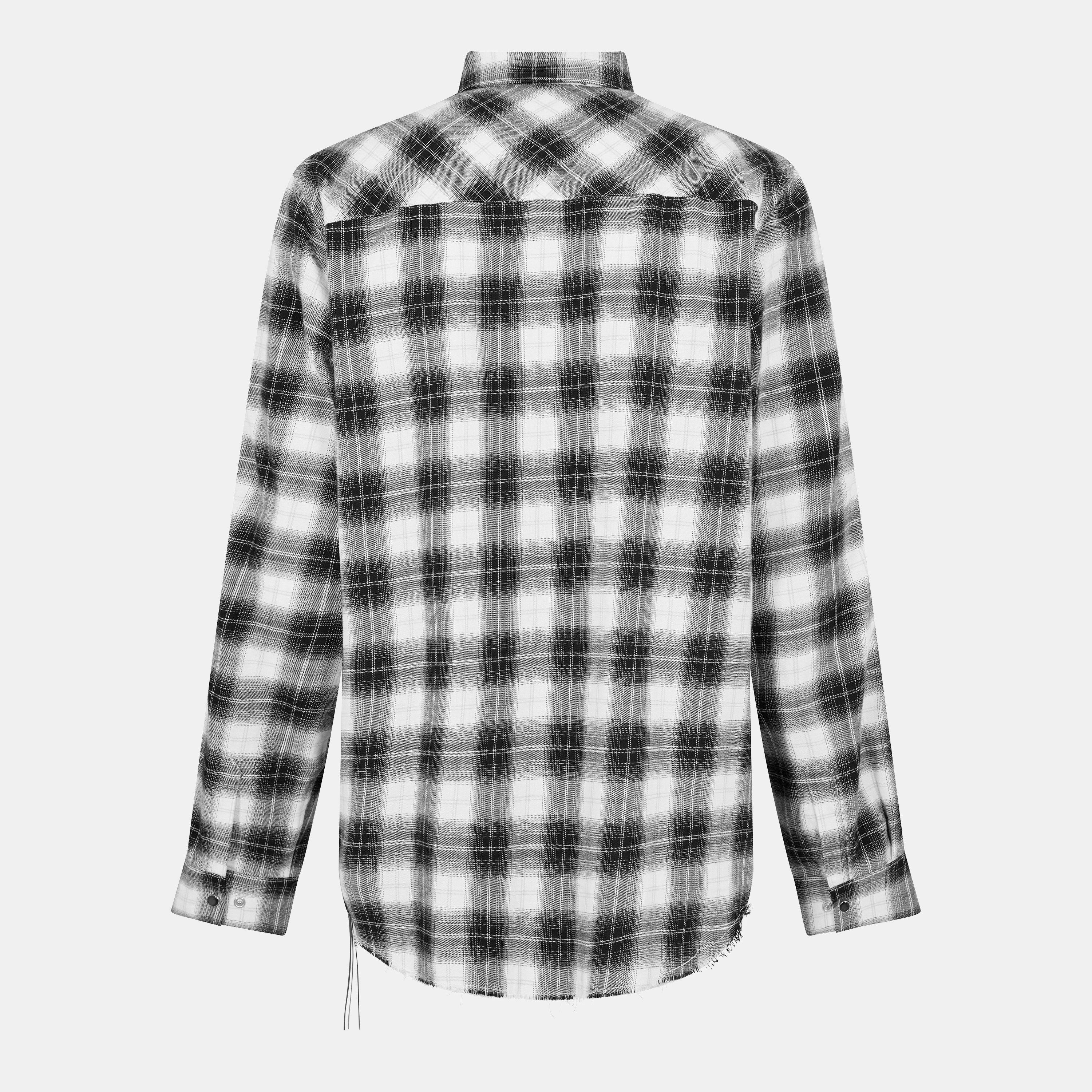 Black - Amiri - Men's Bones Long Sleeve Flannel Shirt - 2