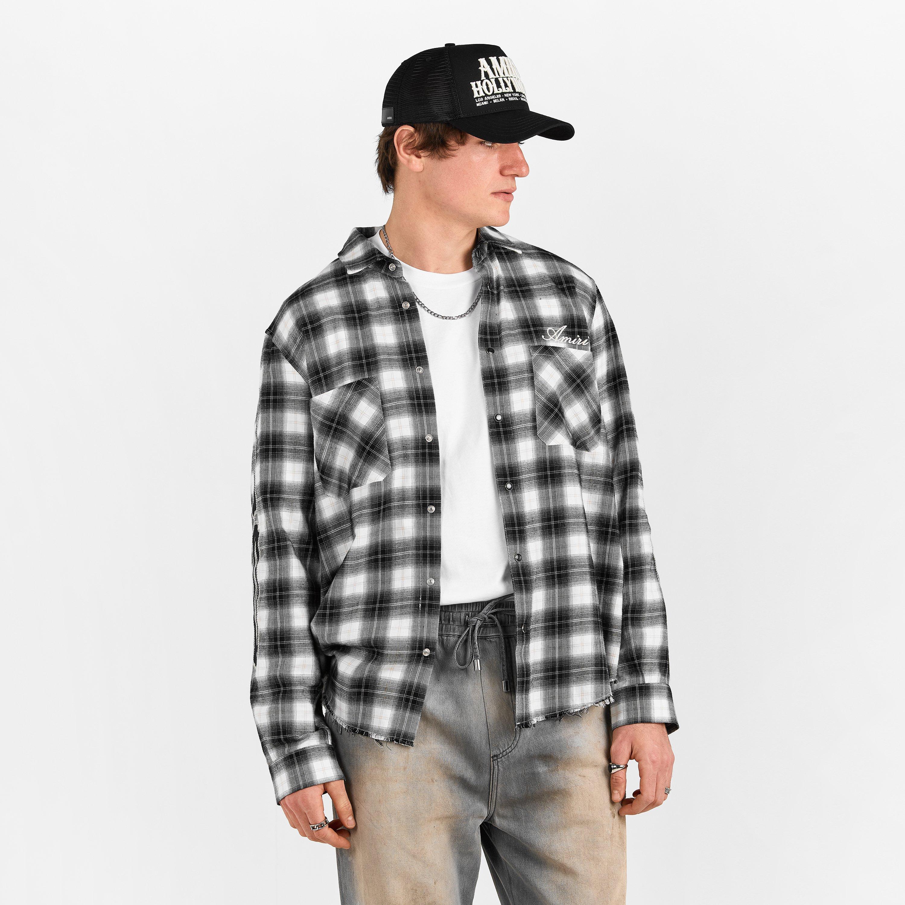 Black - Amiri - Men's Bones Long Sleeve Flannel Shirt - 3