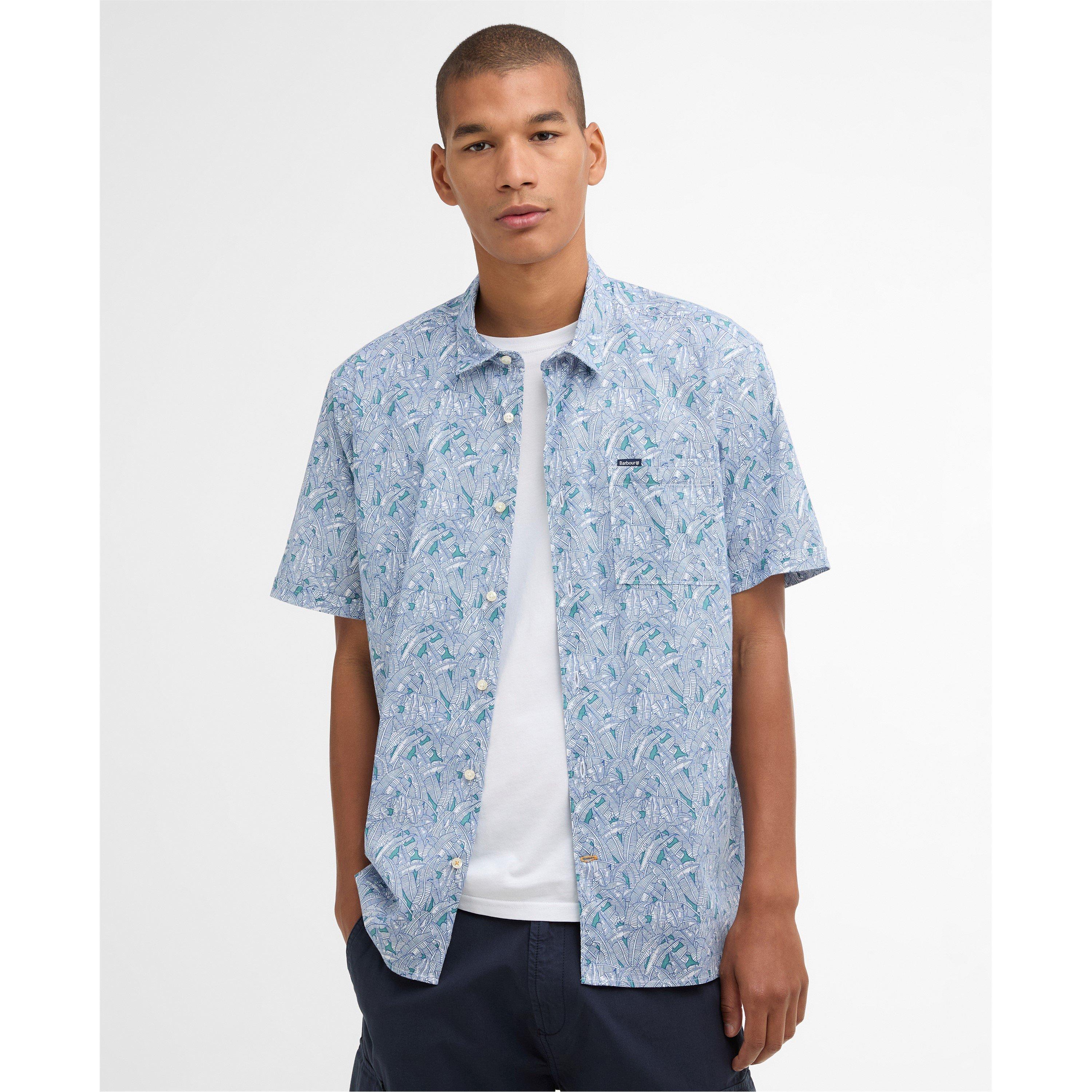 Blue BL33 - Barbour - Men's Patterned Short Sleeve Shirt - 2