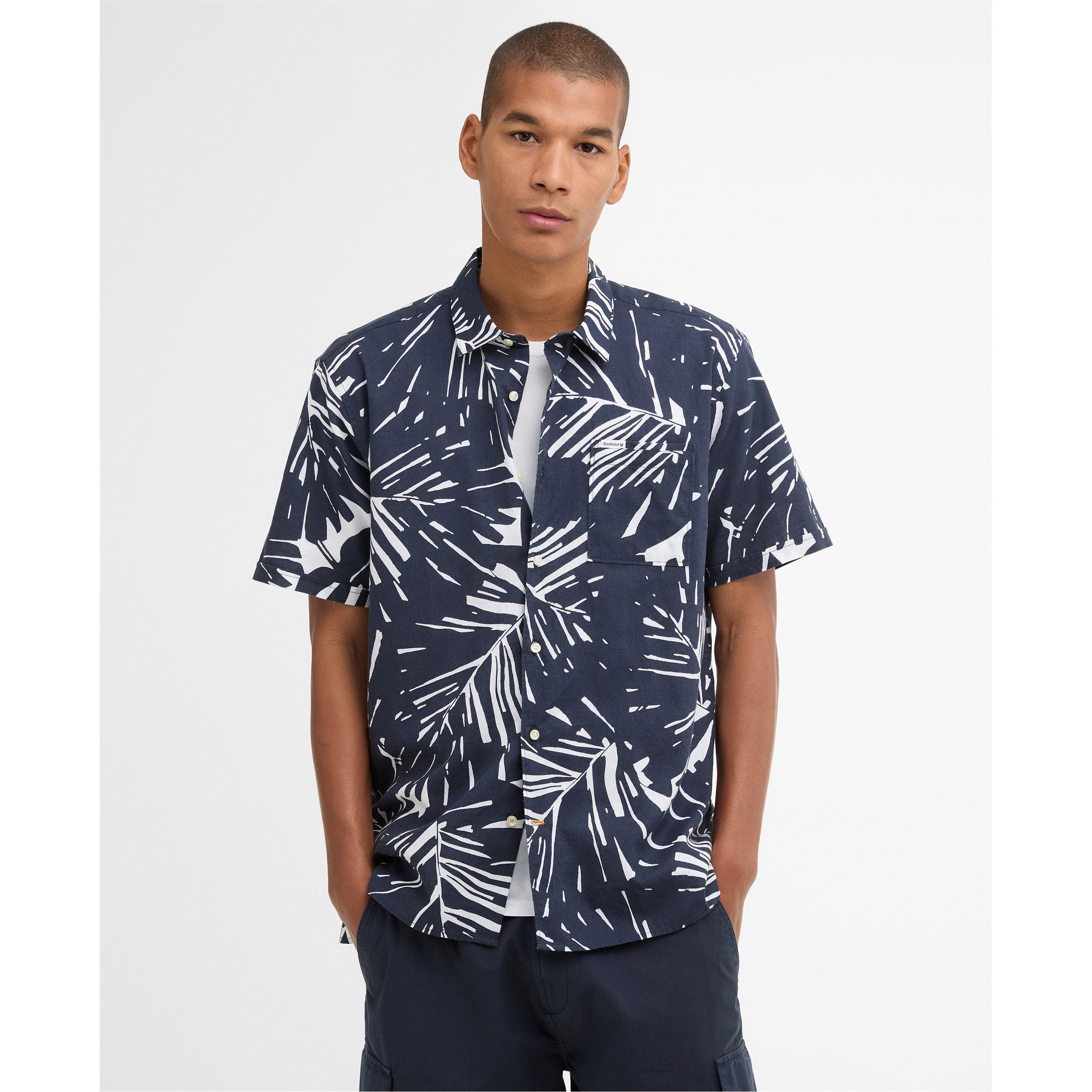 Navy NY91 - Barbour - Men's Short Sleeve Patterned Shirt - 2