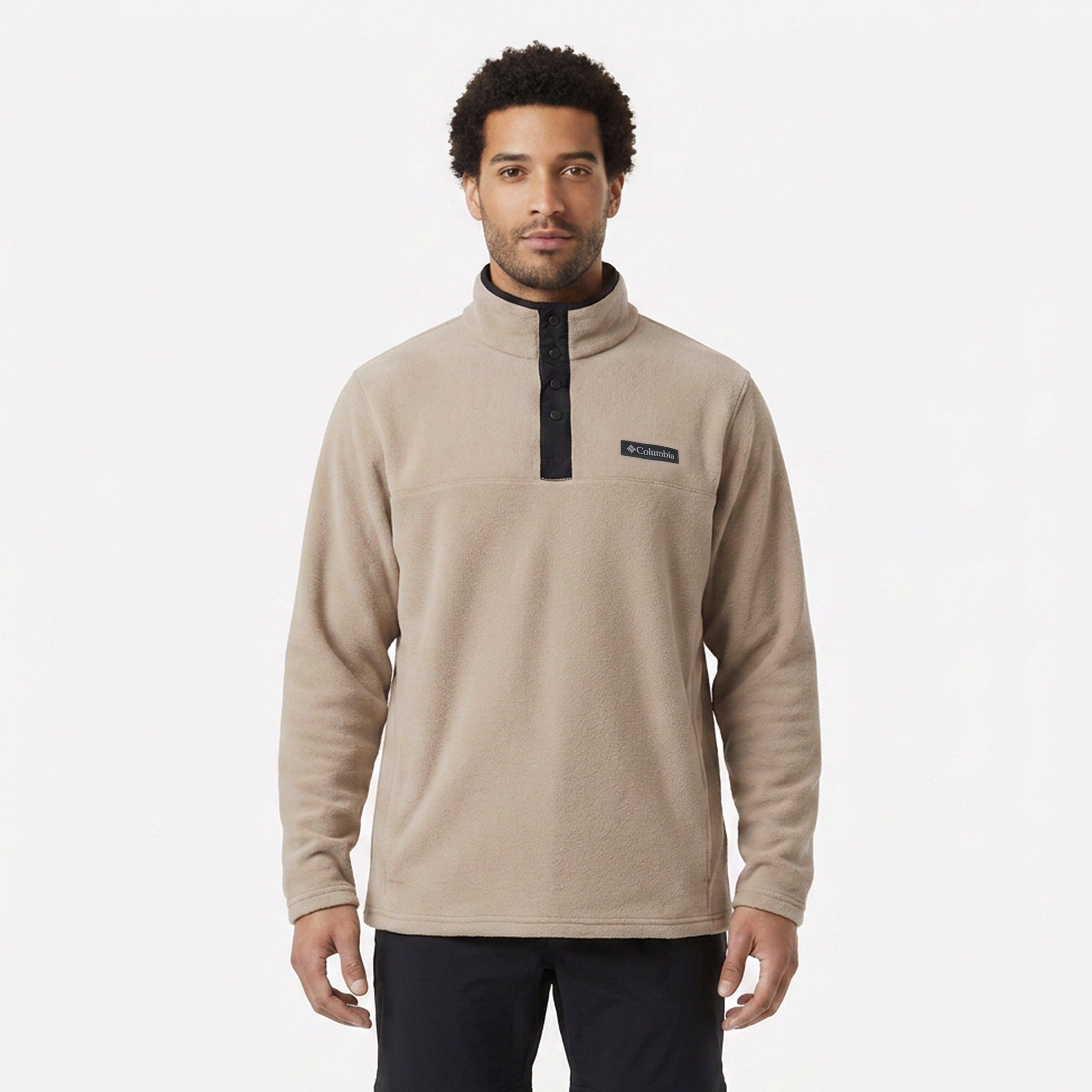 A Fossil/Blk - Columbia - Steens Mountain™ Half Snap fleece - 3
