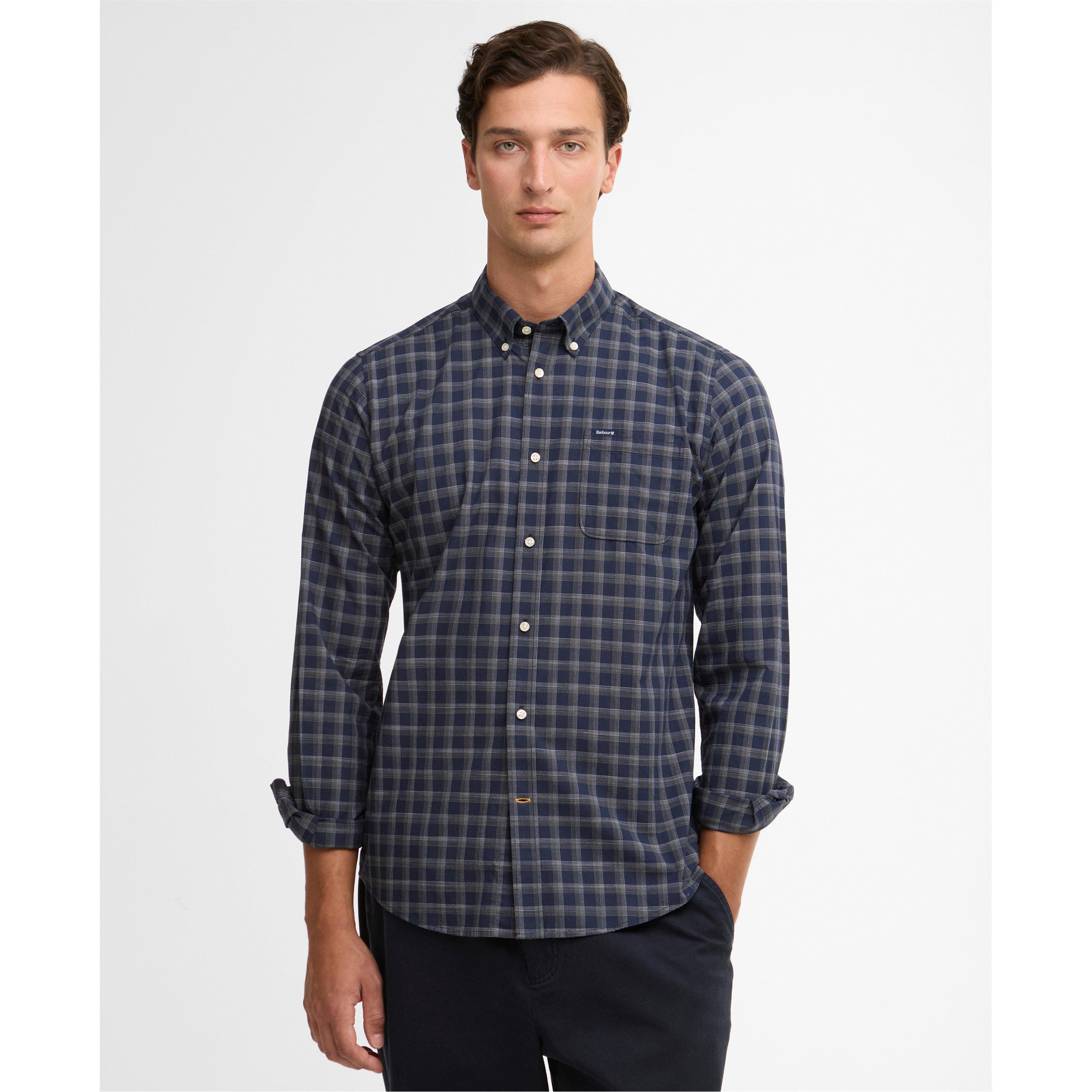 Navy NY91 - Barbour - Men's Patterned Short Sleeve Shirt - 2