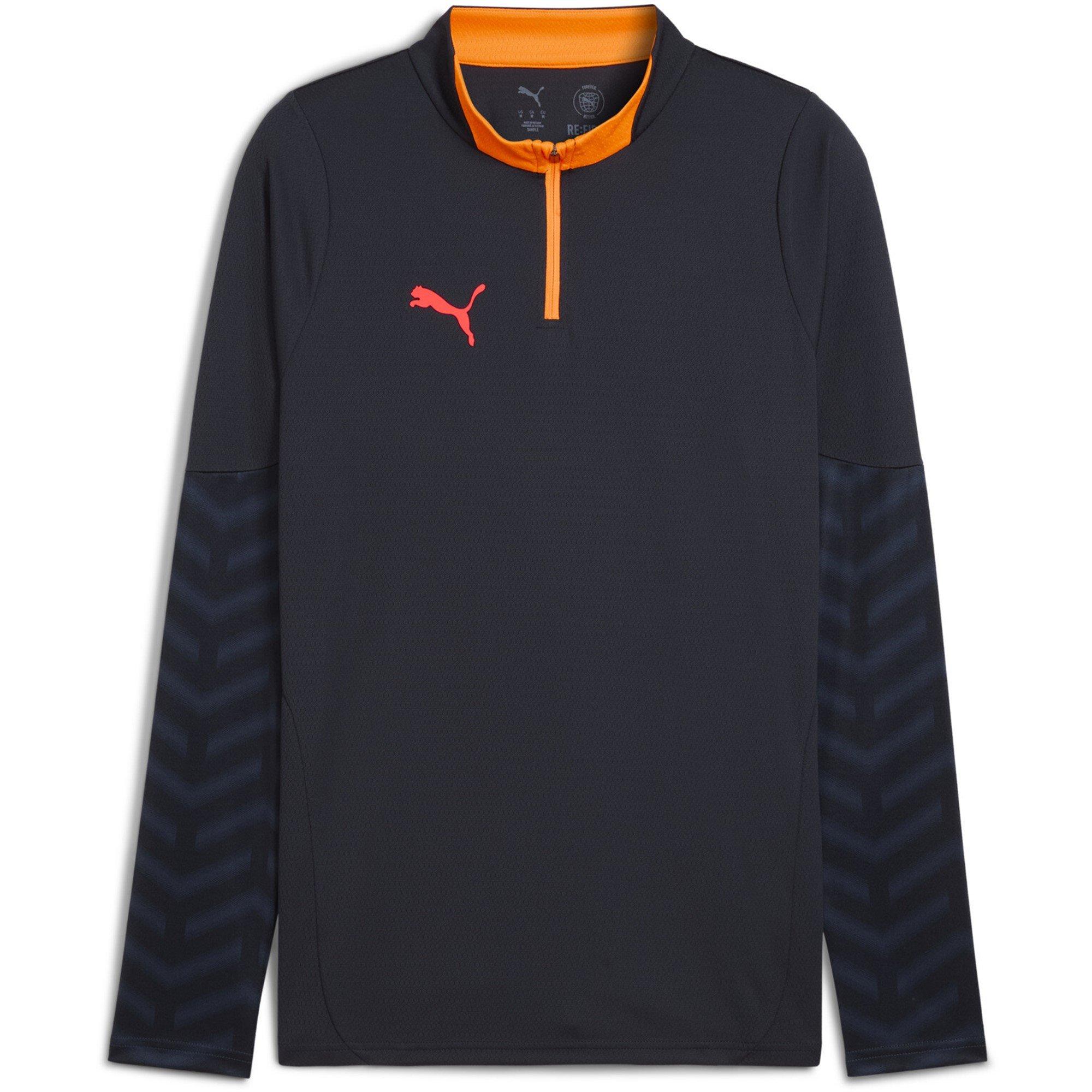 Puma  Individual Cup Drill Top Adults - Navy/Orange - XL