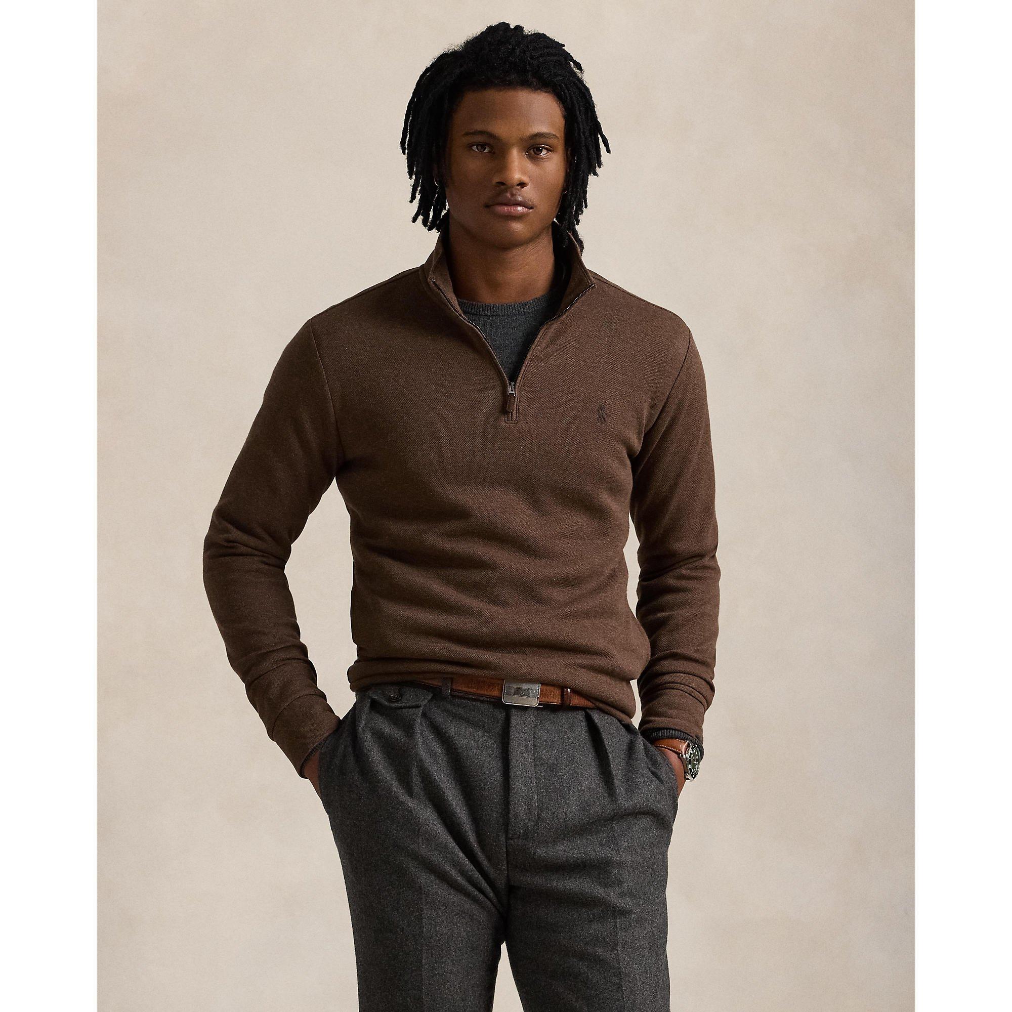 Brown Heather - Polo Ralph Lauren - Logo 1/4 Zip Fleece - 2