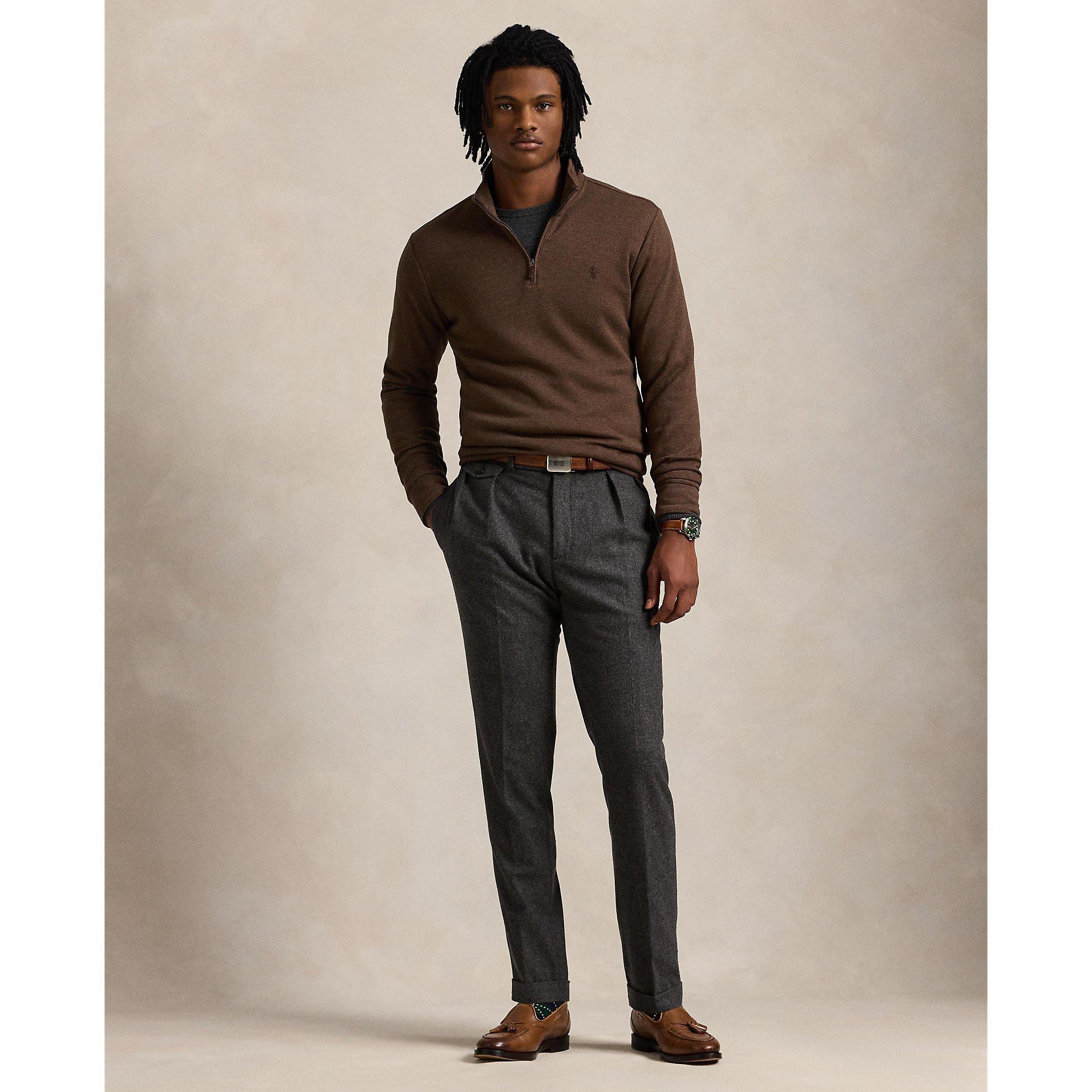 Brown Heather - Polo Ralph Lauren - Logo 1/4 Zip Fleece - 5