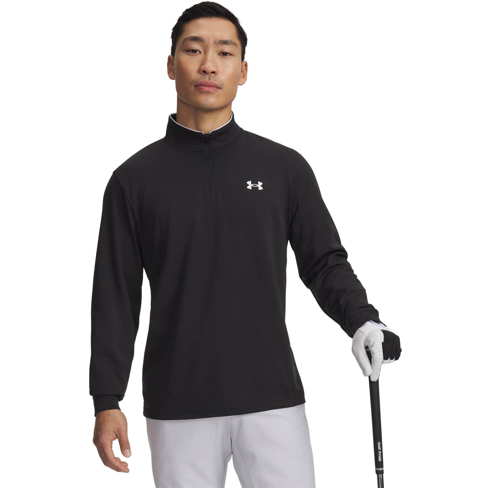 Under Armour Men's 1/4 Zip Fleece - Black/White - L