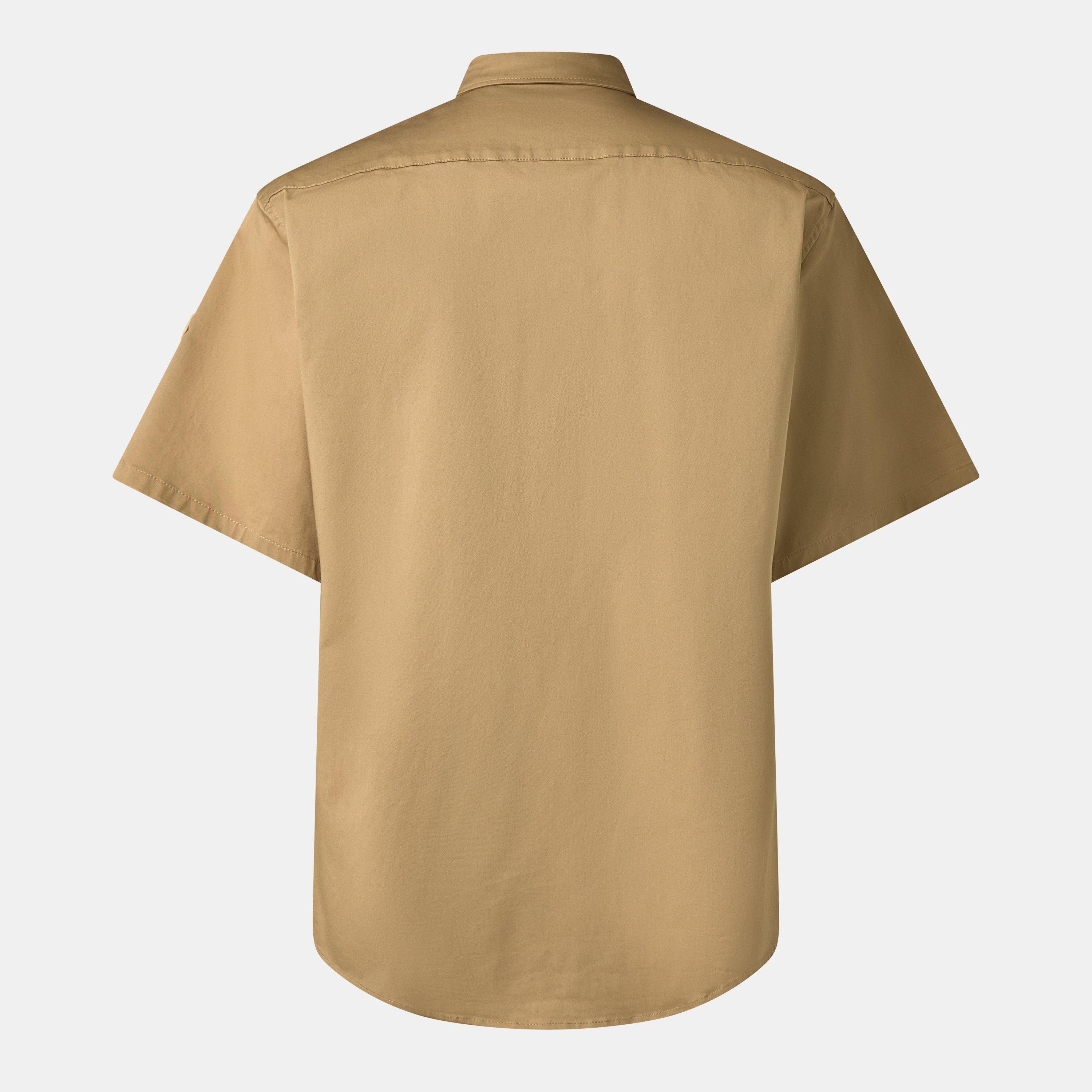 Cognac 248 - Moncler - Men's Plain Short-Sleeve Shirt - 2