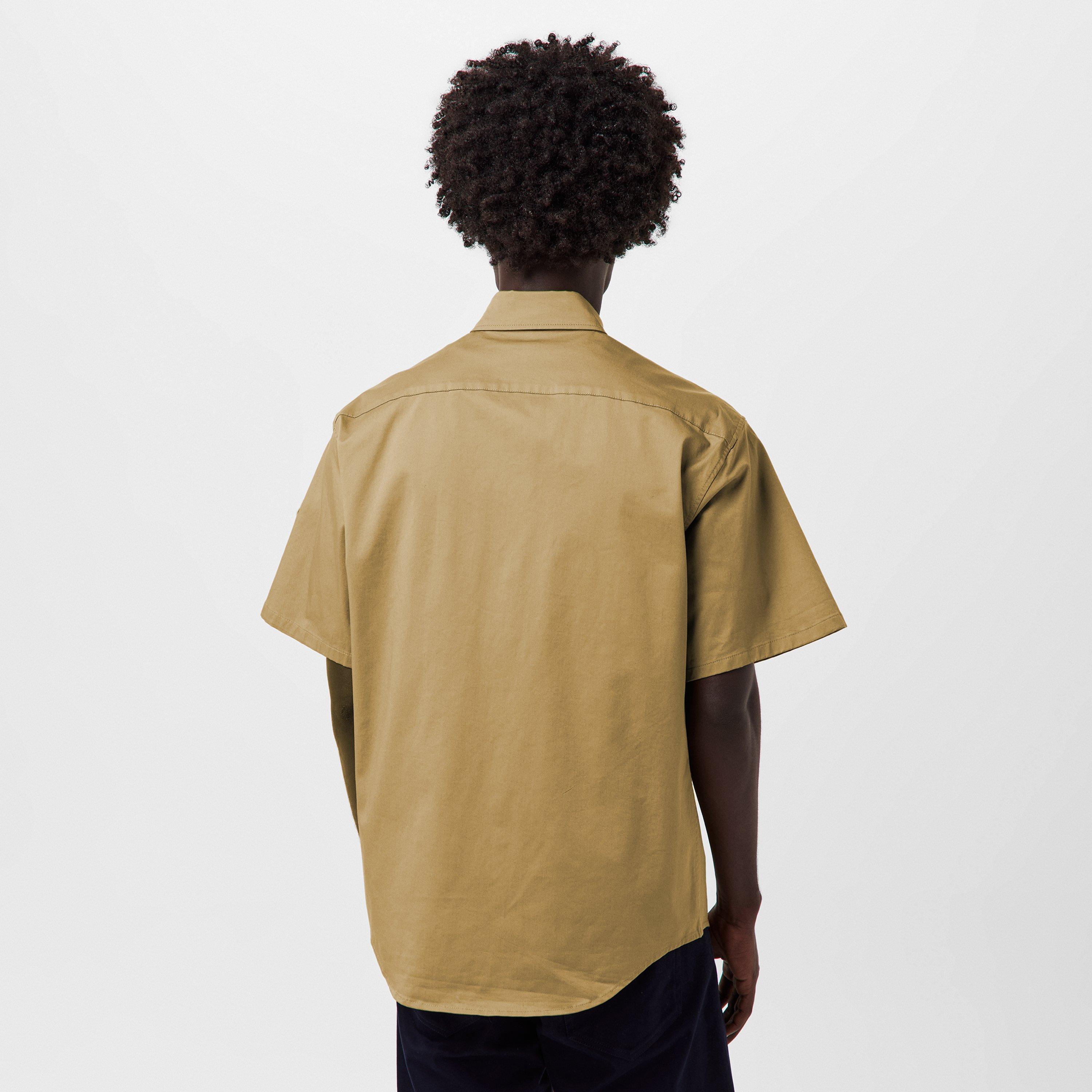 Cognac 248 - Moncler - Men's Plain Short-Sleeve Shirt - 4