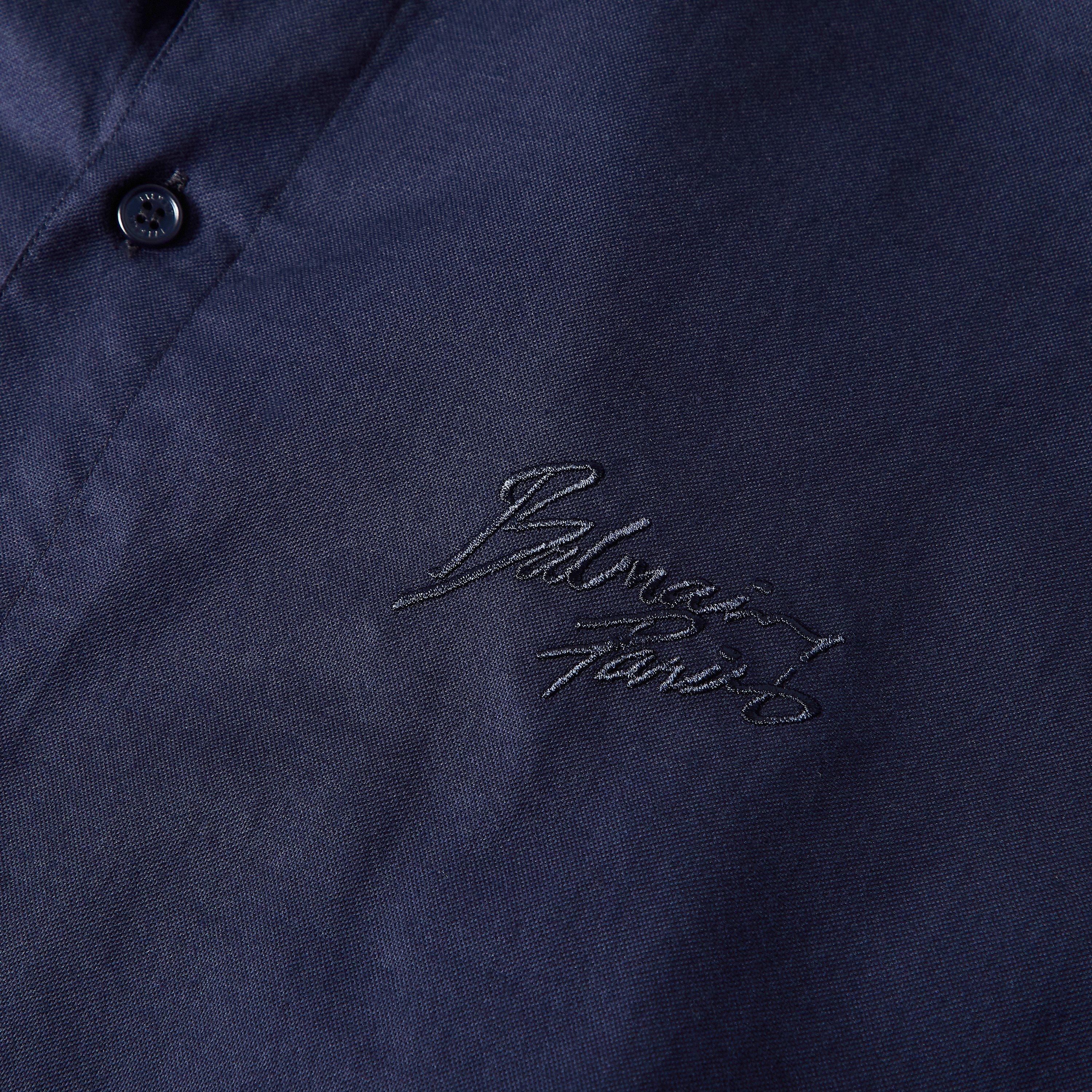 Marine - Balmain - Men's Short Sleeve Plain Shirt - 5