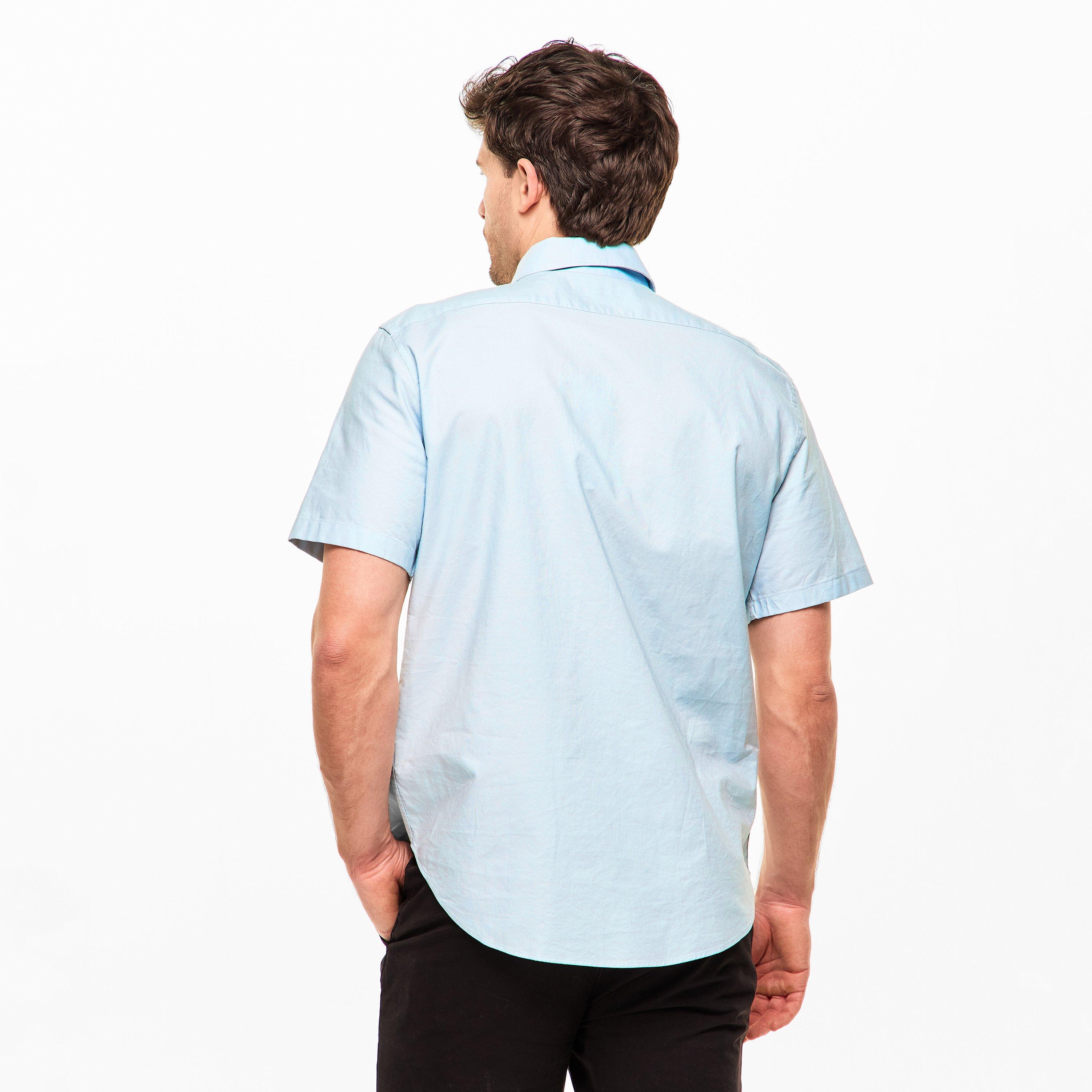 Sky Blue - Belstaff - Men's Short Sleeve Plain Shirt - 4