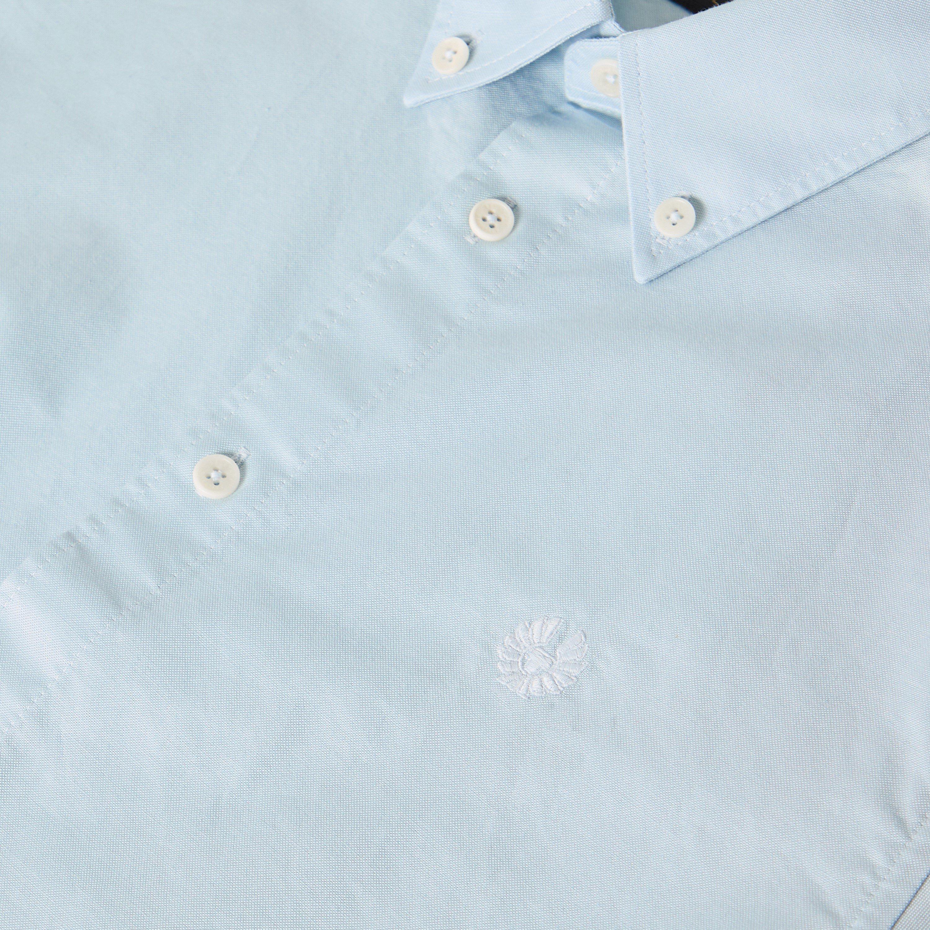 Sky Blue - Belstaff - Men's Short Sleeve Plain Shirt - 5