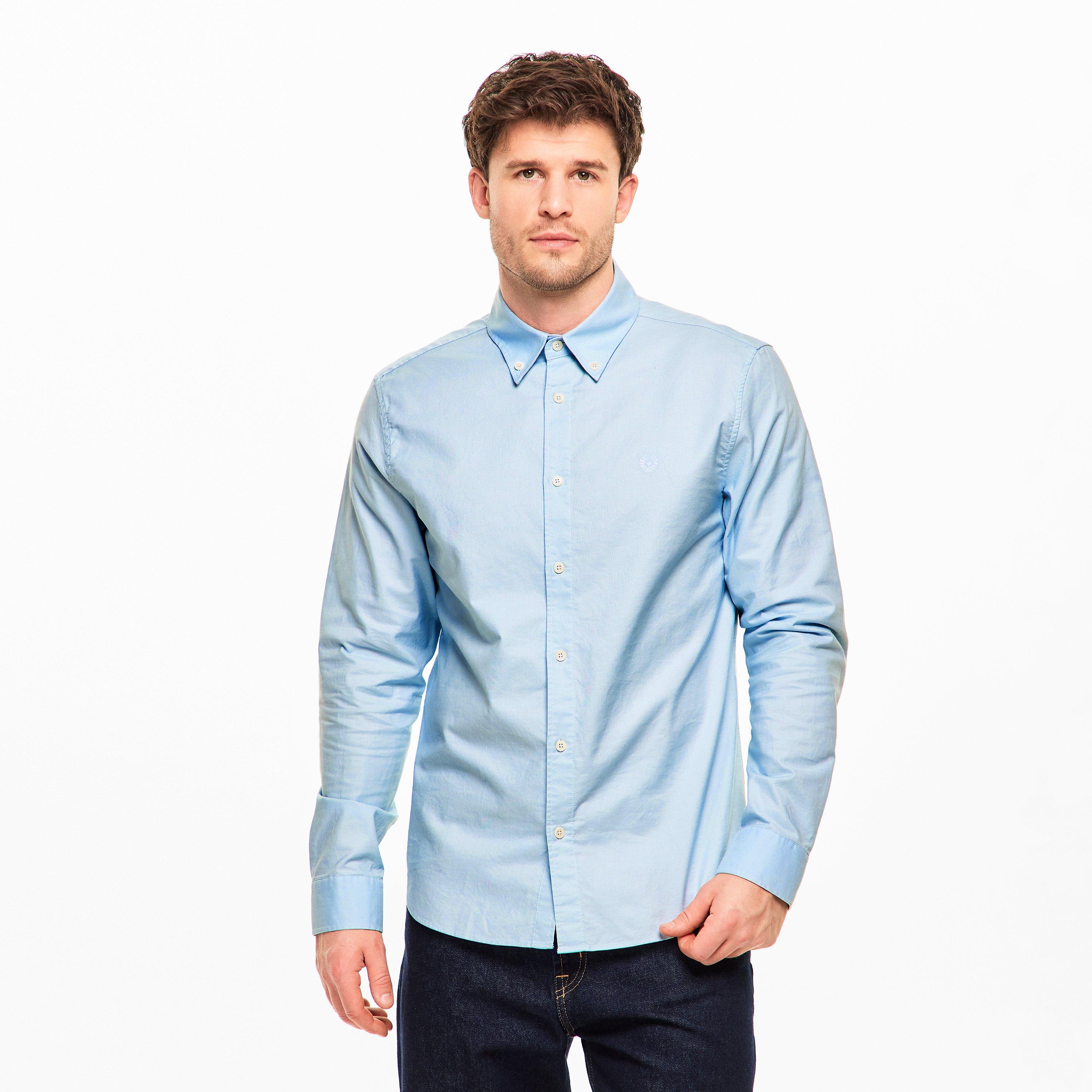 Sky Blue - Belstaff - Men's Long Sleeve Shirt - 3