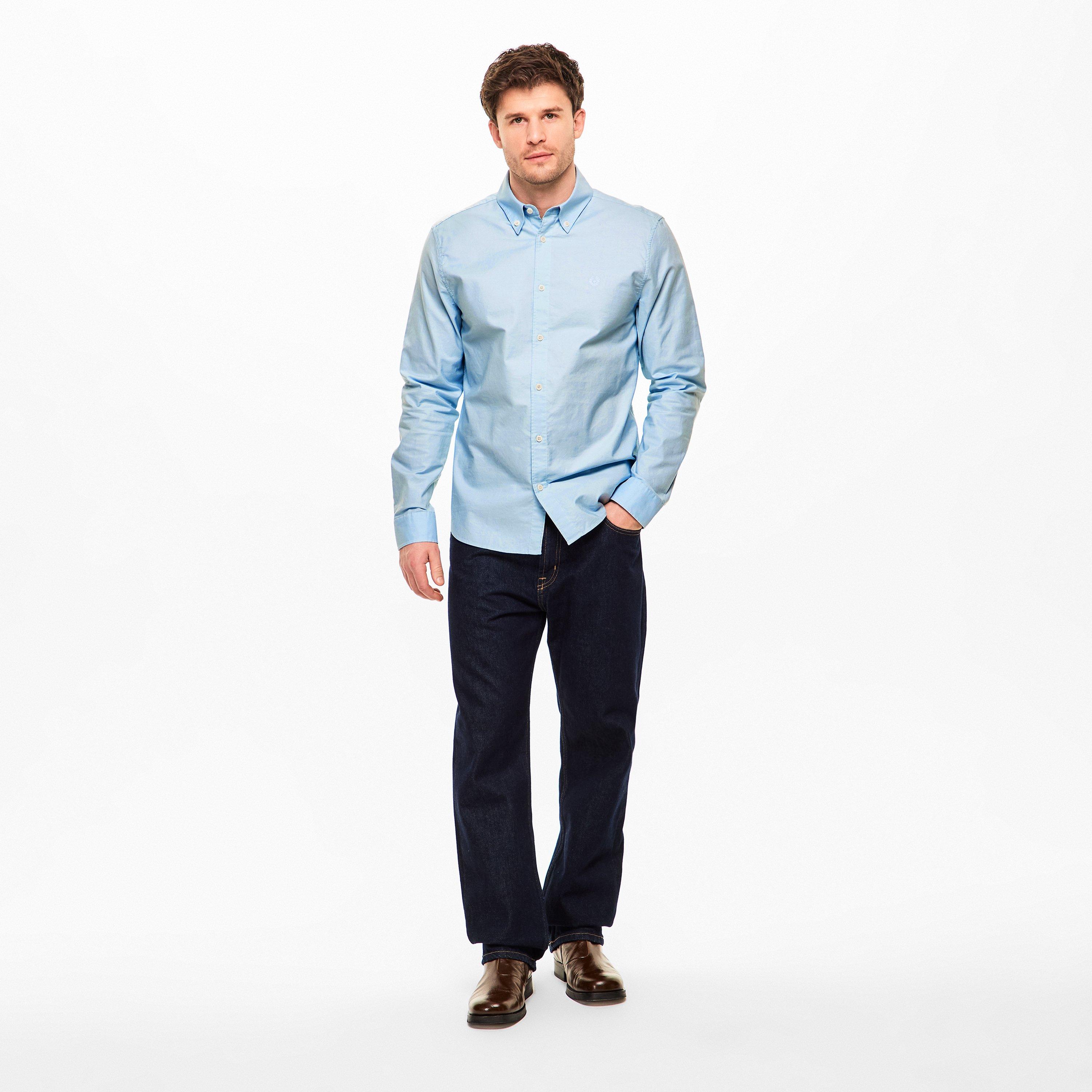 Sky Blue - Belstaff - Men's Long Sleeve Shirt - 6