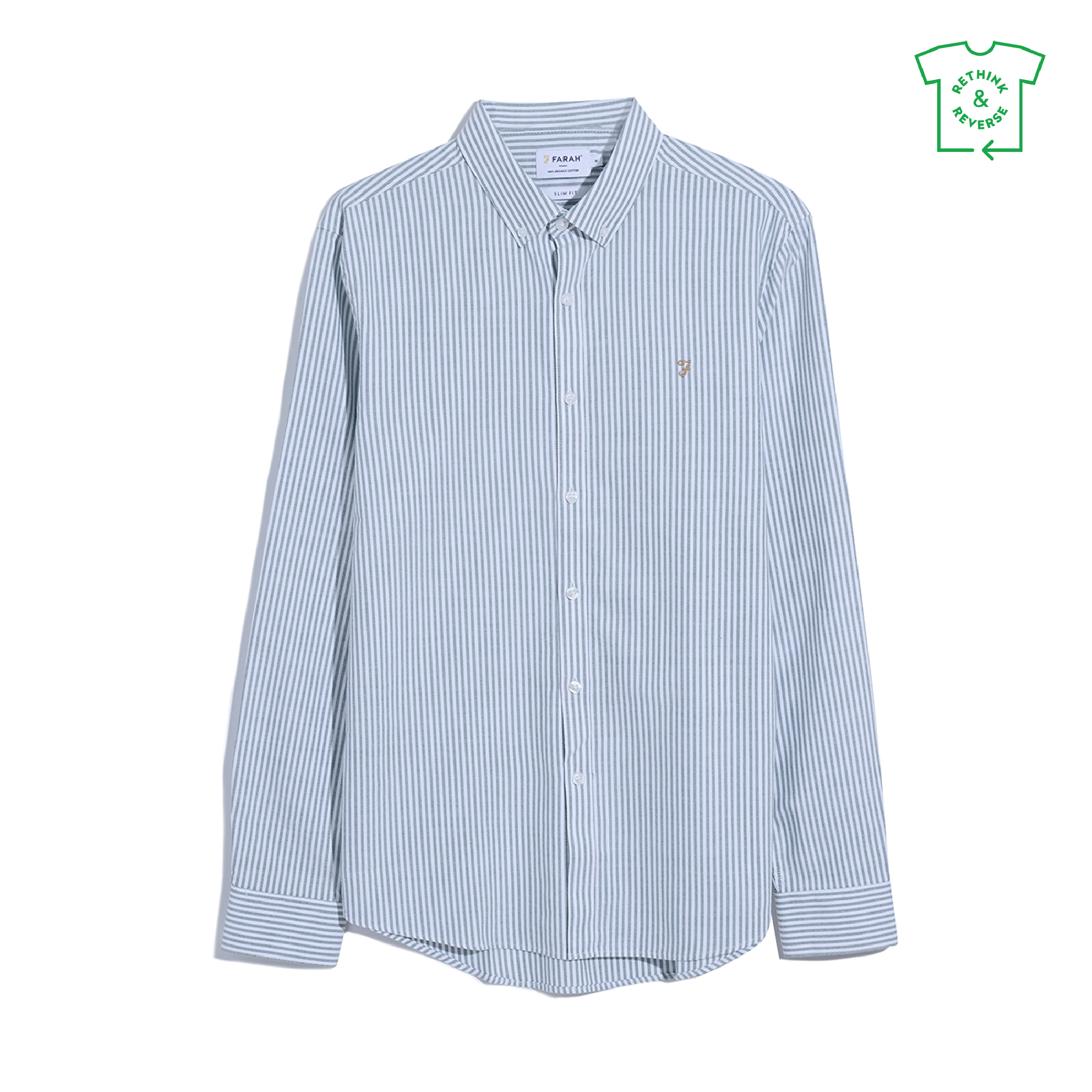 Green 387 - Farah - Men's Long Sleeve Patterned Shirt - 2