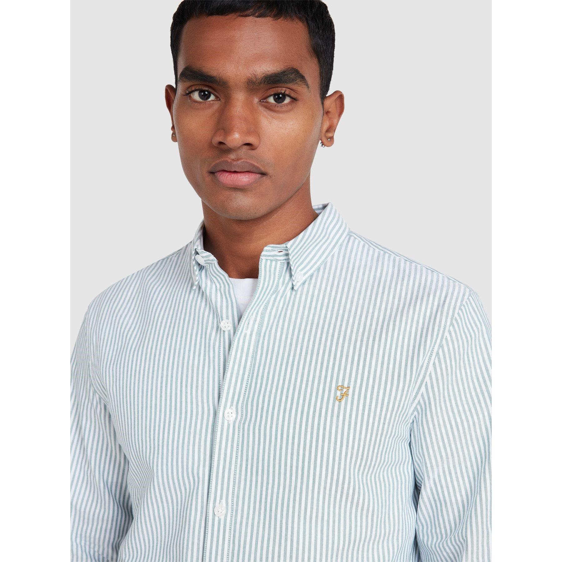Green 387 - Farah - Men's Long Sleeve Patterned Shirt - 4