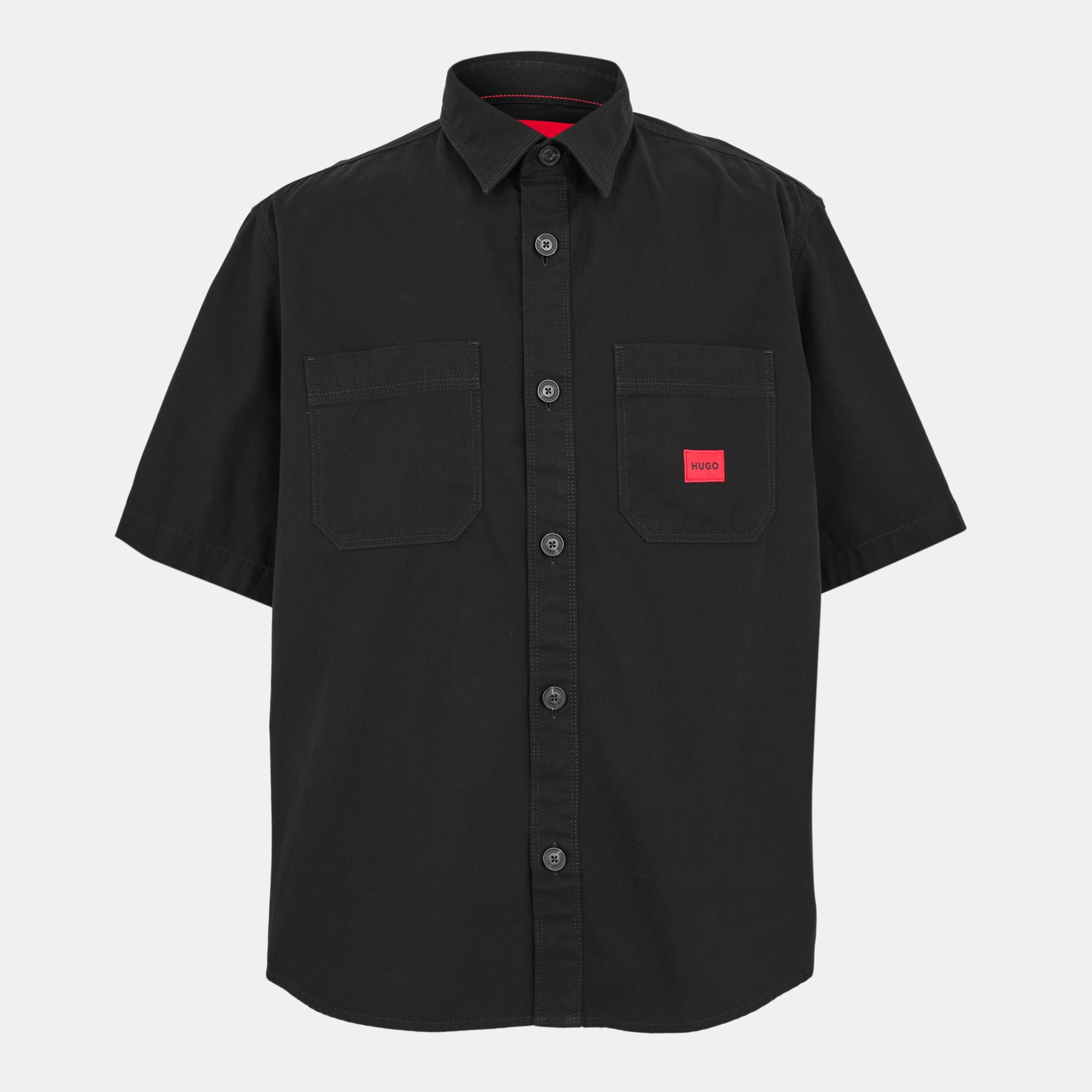 Black - Hugo - Men's Eratino Short Sleeve Shirt