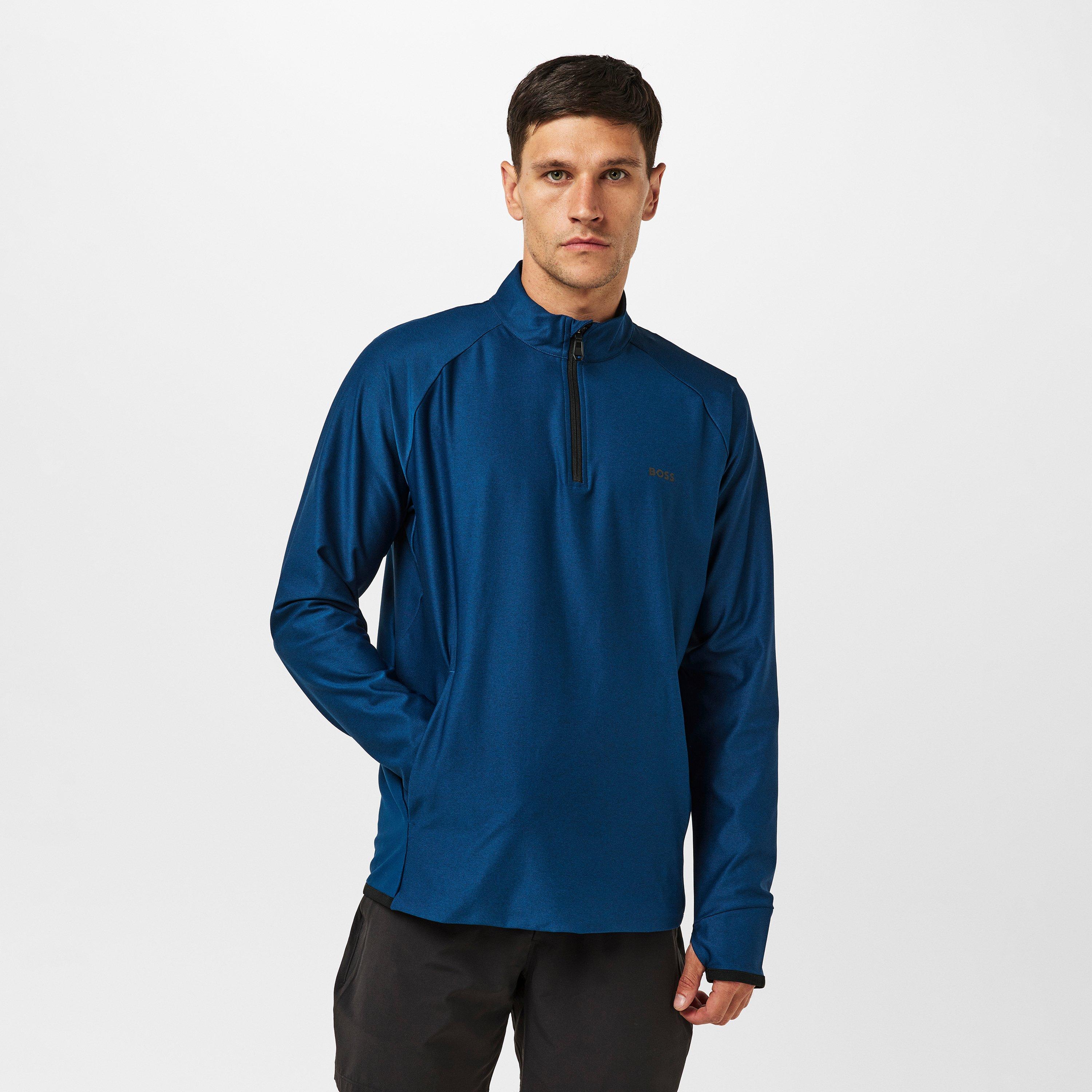 Open Blue - Boss - Men's Sweat Active quarter Zip Fleece Sweatshirt - 3