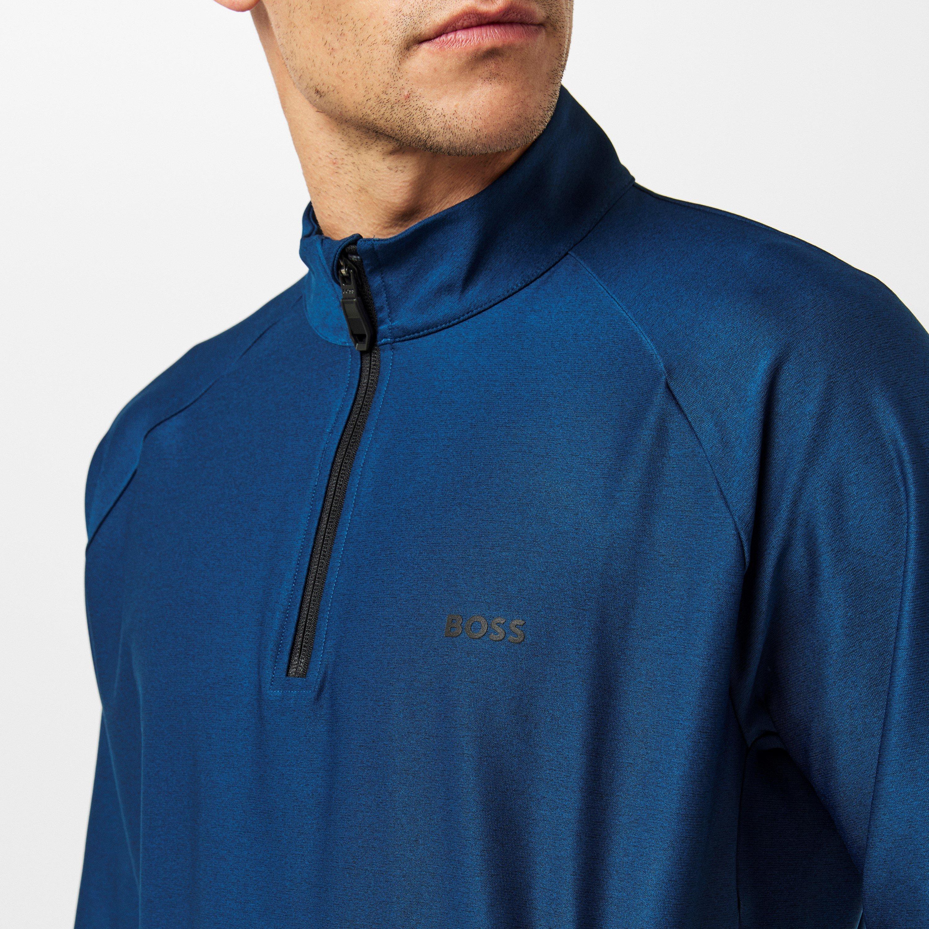 Open Blue - Boss - Men's Sweat Active quarter Zip Fleece Sweatshirt - 5