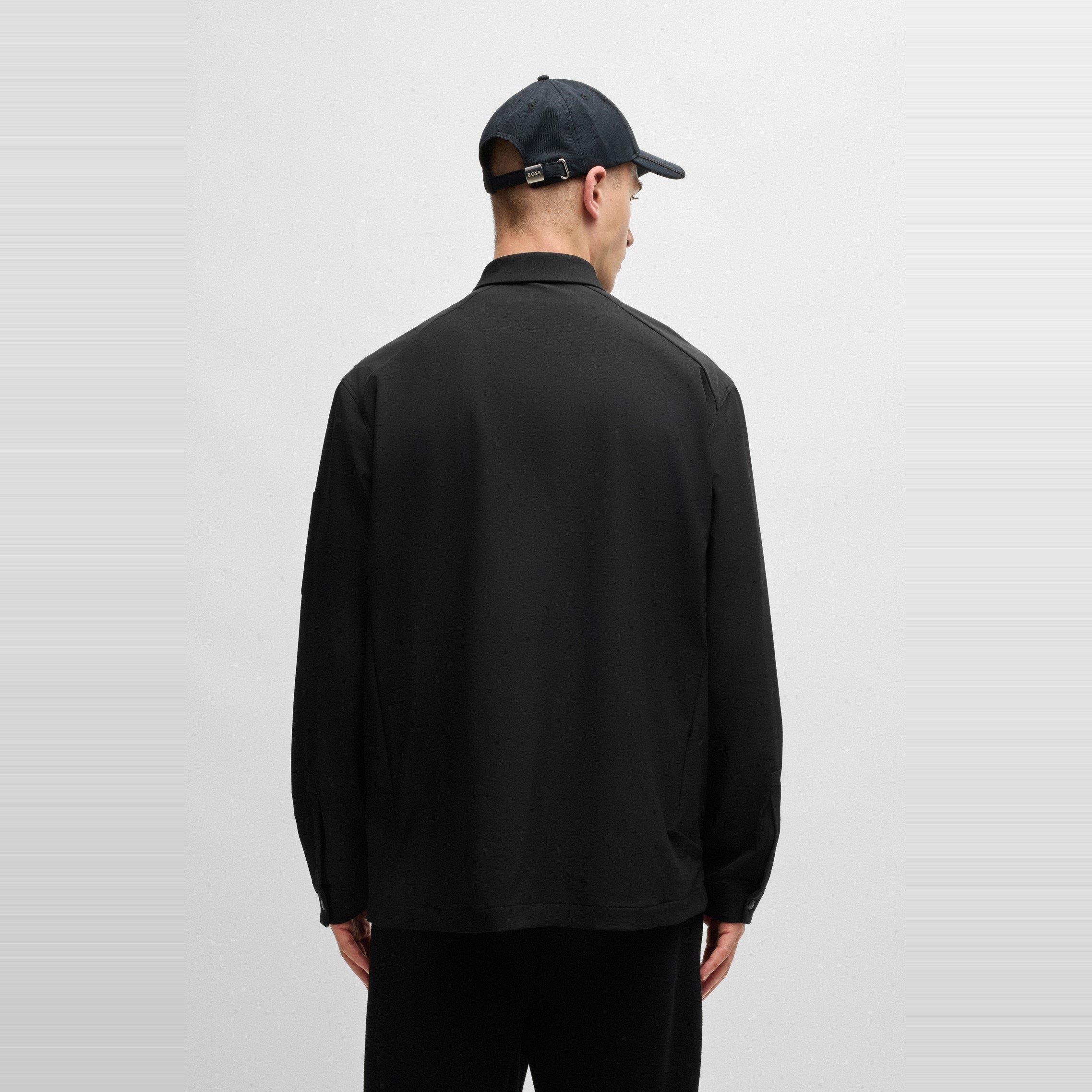 Black - Boss - Men's B Lite L Plain Shirt, Water-repellent 4-way Stretch - 3