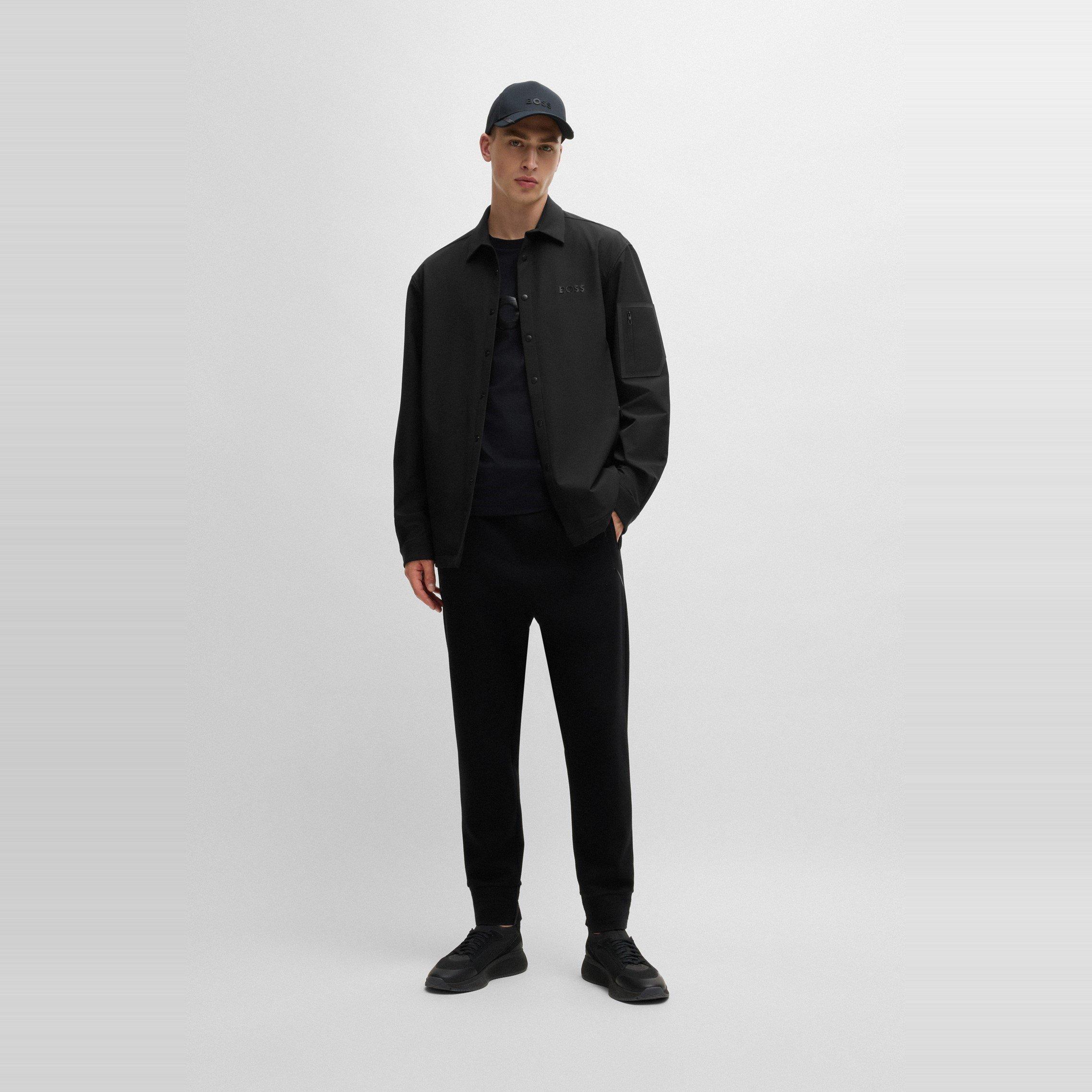 Black - Boss - Men's B Lite L Plain Shirt, Water-repellent 4-way Stretch - 6