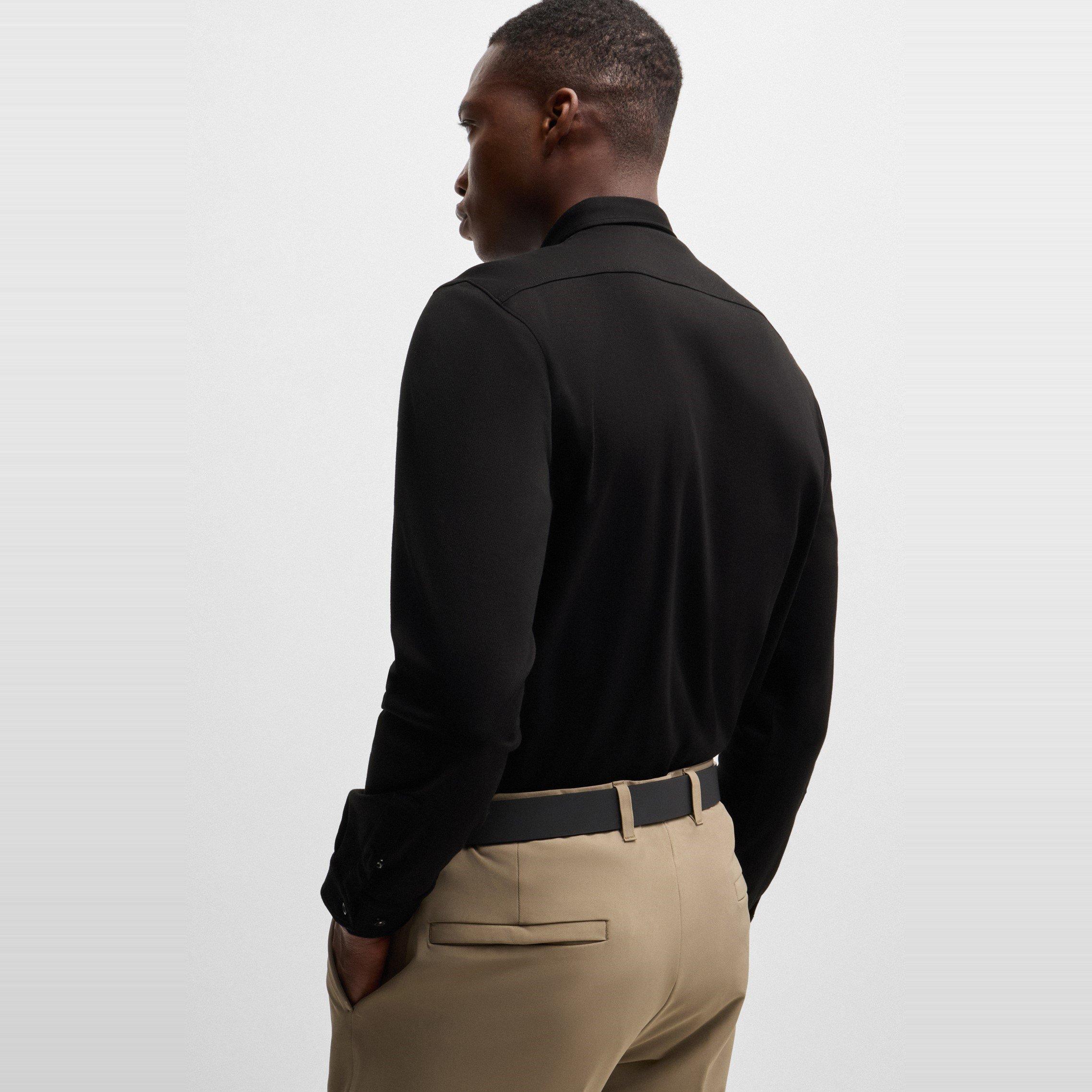 Black - Boss - Men's B Motion Anti-Wrinkle Design Shirt - 4