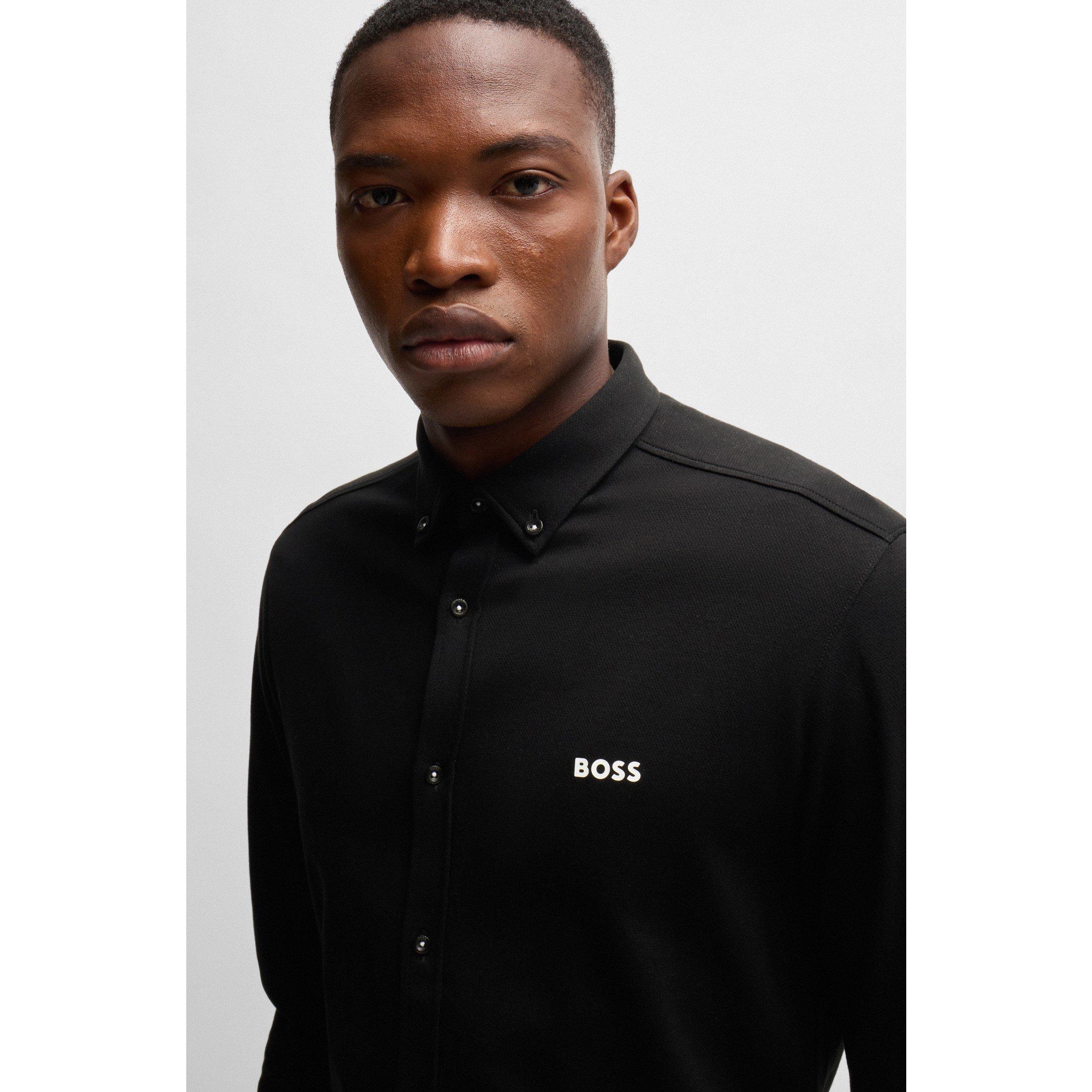 Black - Boss - Men's B Motion Anti-Wrinkle Design Shirt - 5