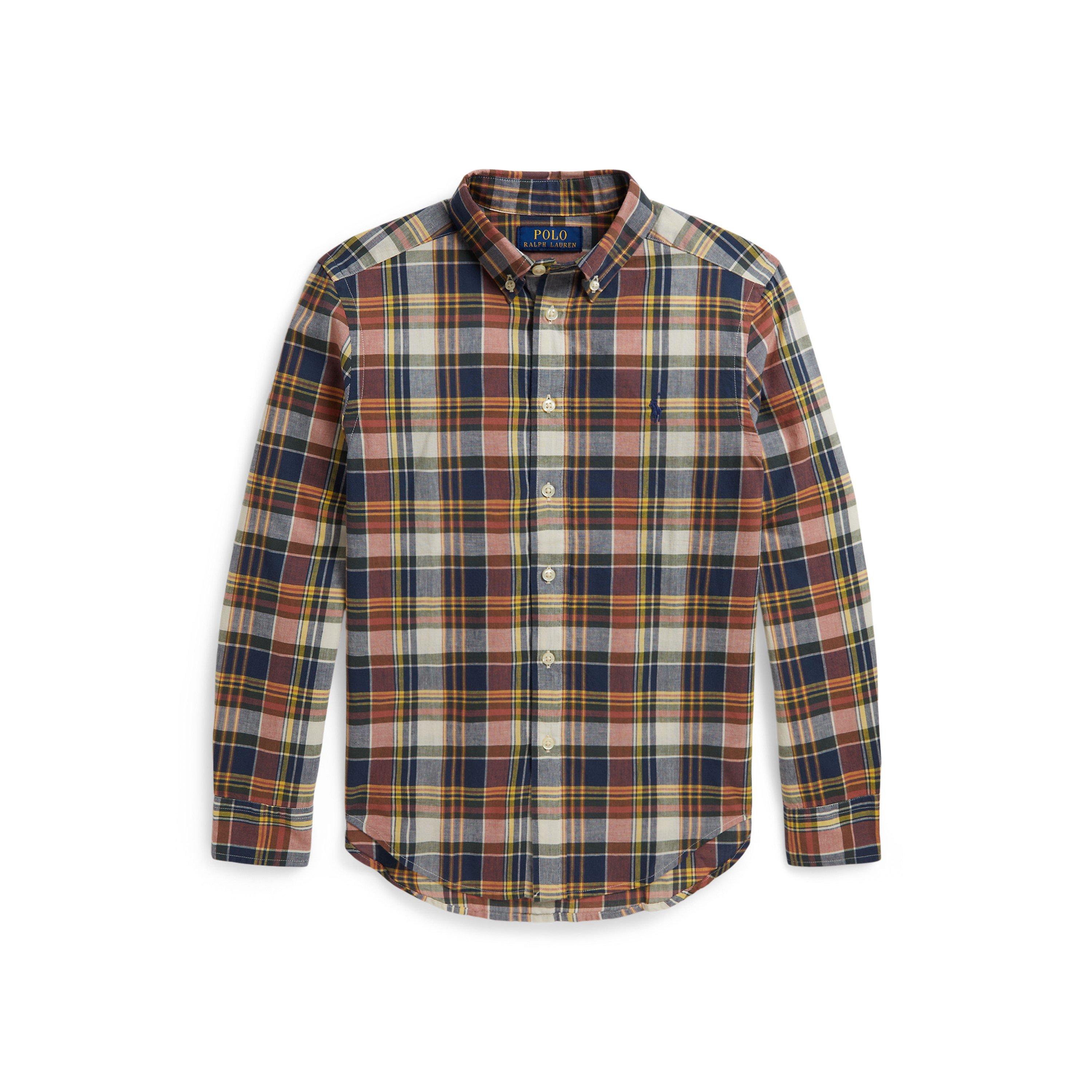 Polo Ralph Lauren Boys Kids' Check Long Sleeve Patterned Shirt - Navy/ - 10-12Y/L