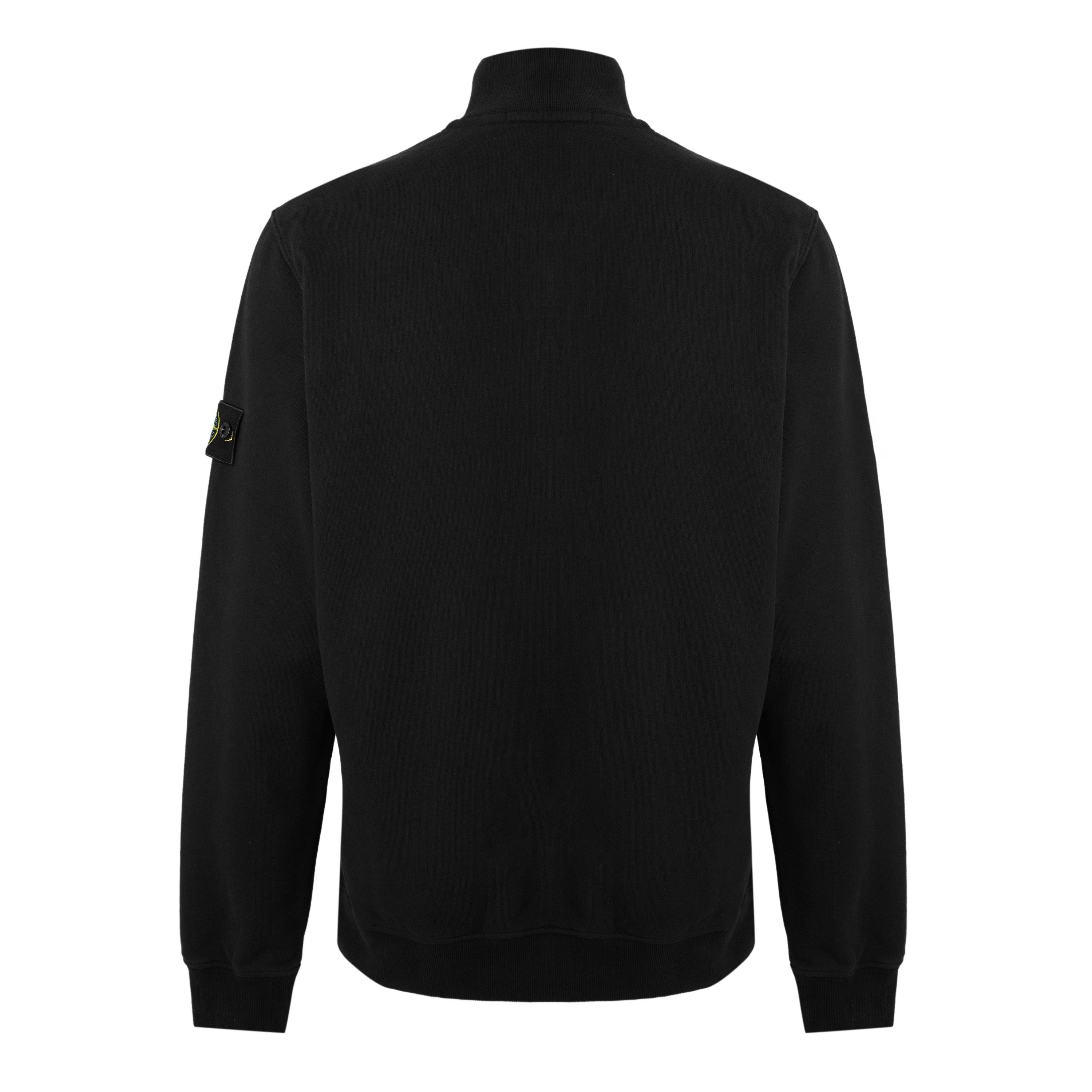 Black V0029 - Stone Island - Stone 1/4 Zp Brushed Sn64 - 2