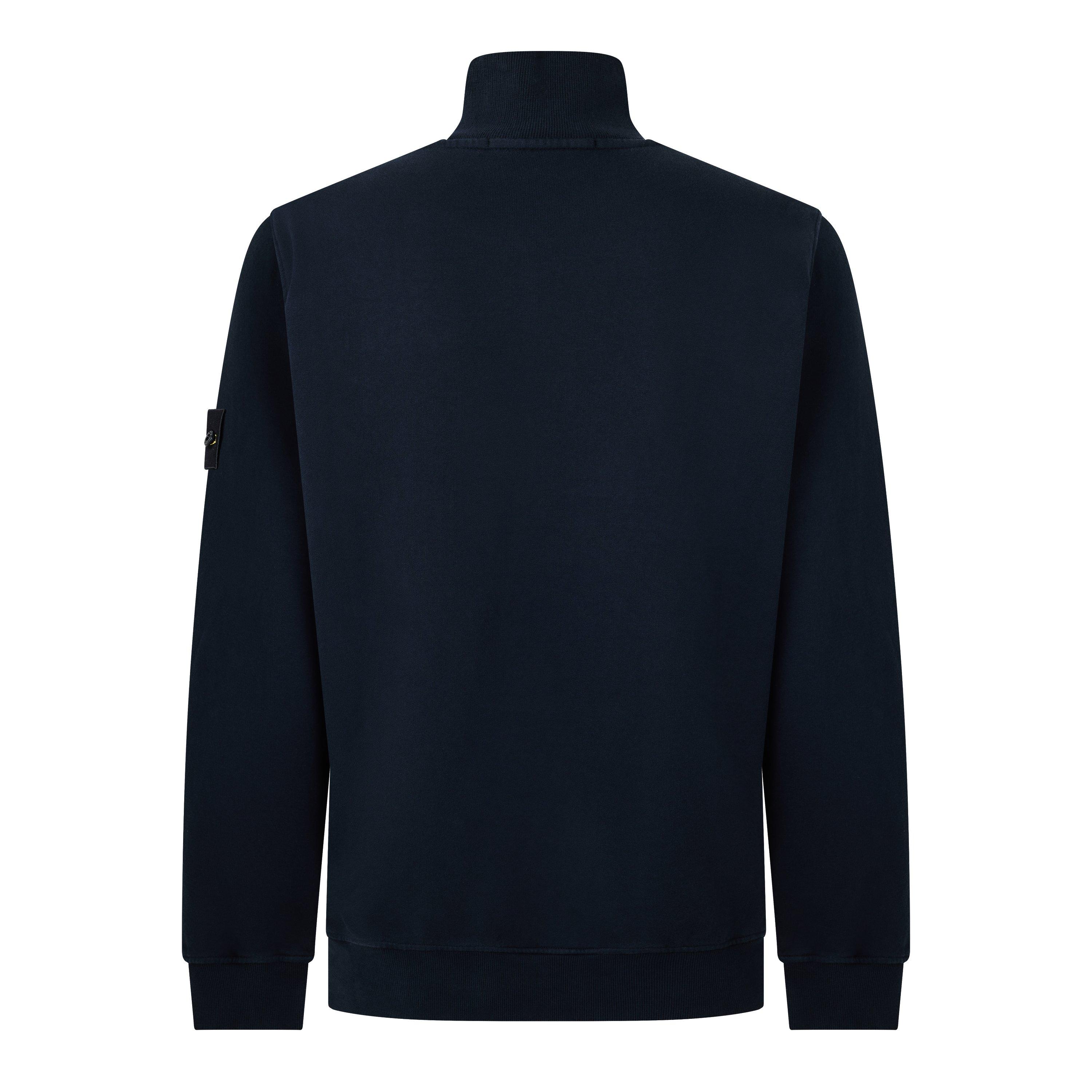 Navy V0020 - Stone Island - Stone 1/4 Zp Brushed Sn64 - 2