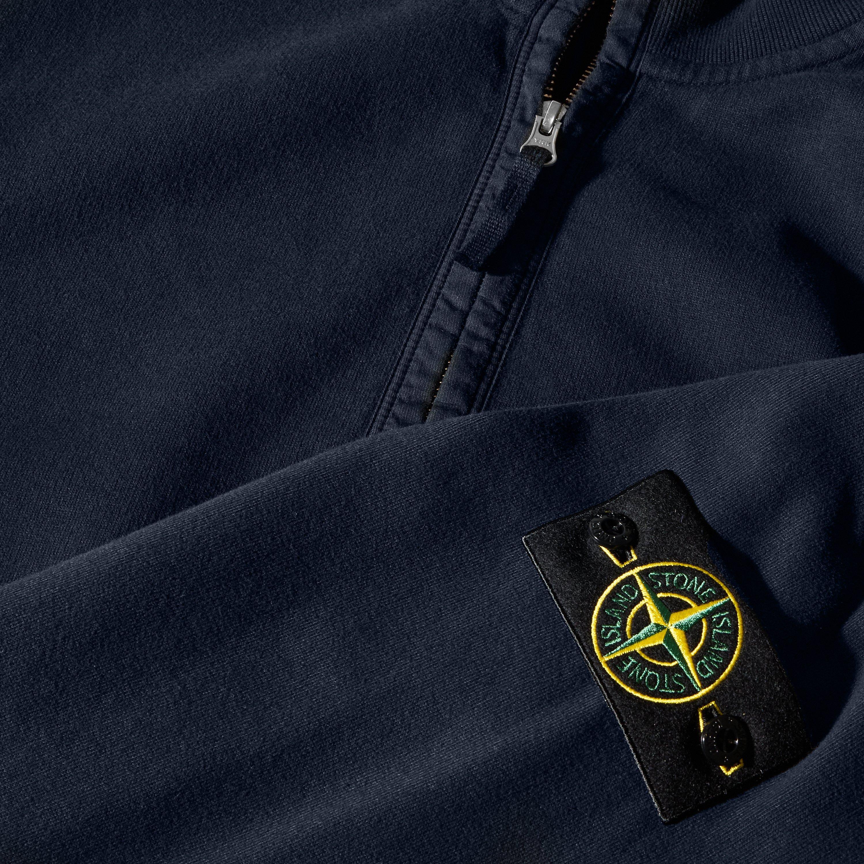 Navy V0020 - Stone Island - Stone 1/4 Zp Brushed Sn64 - 5