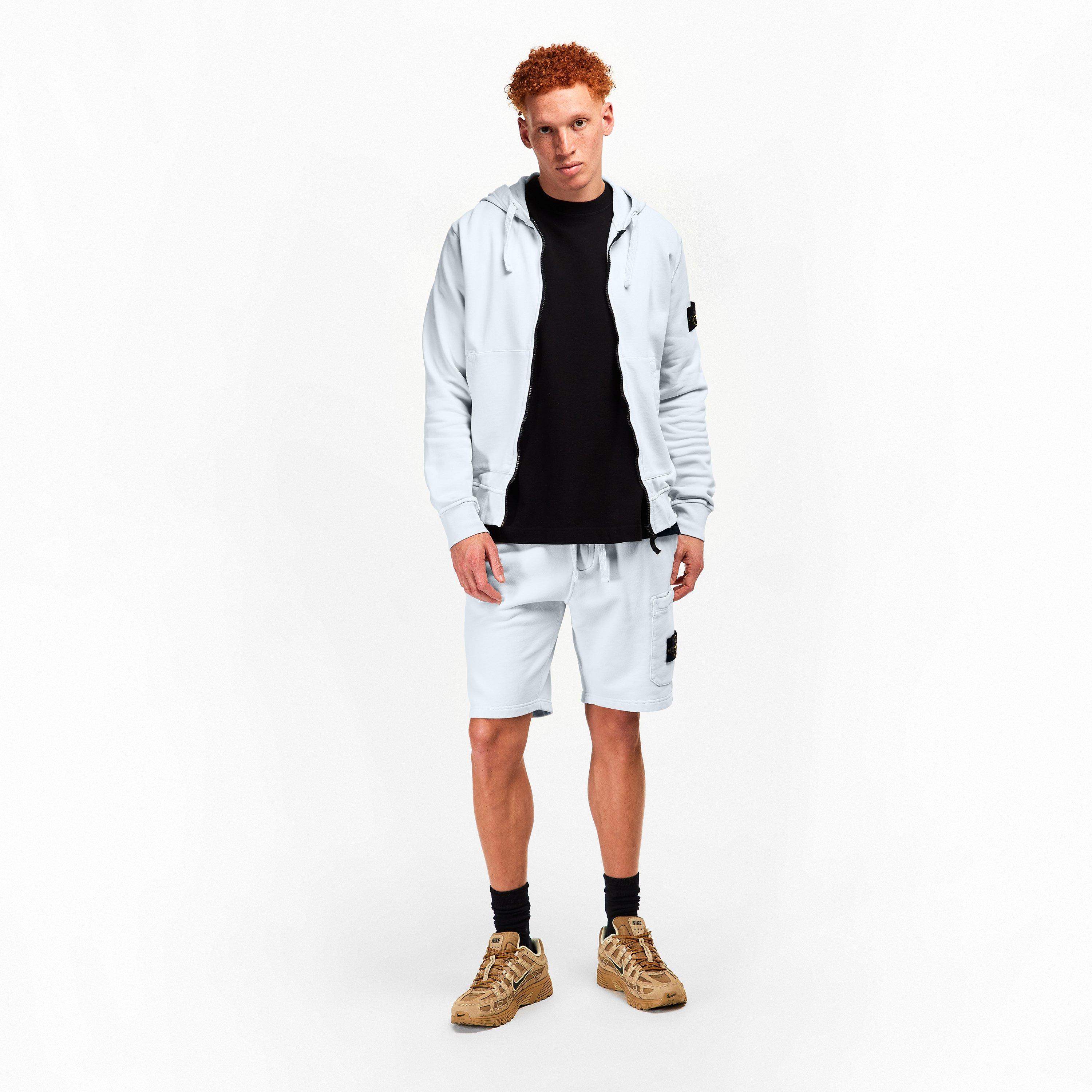 Sky Blue V0041 - Stone Island - Men's Full Zip Hooded Fleece - 6