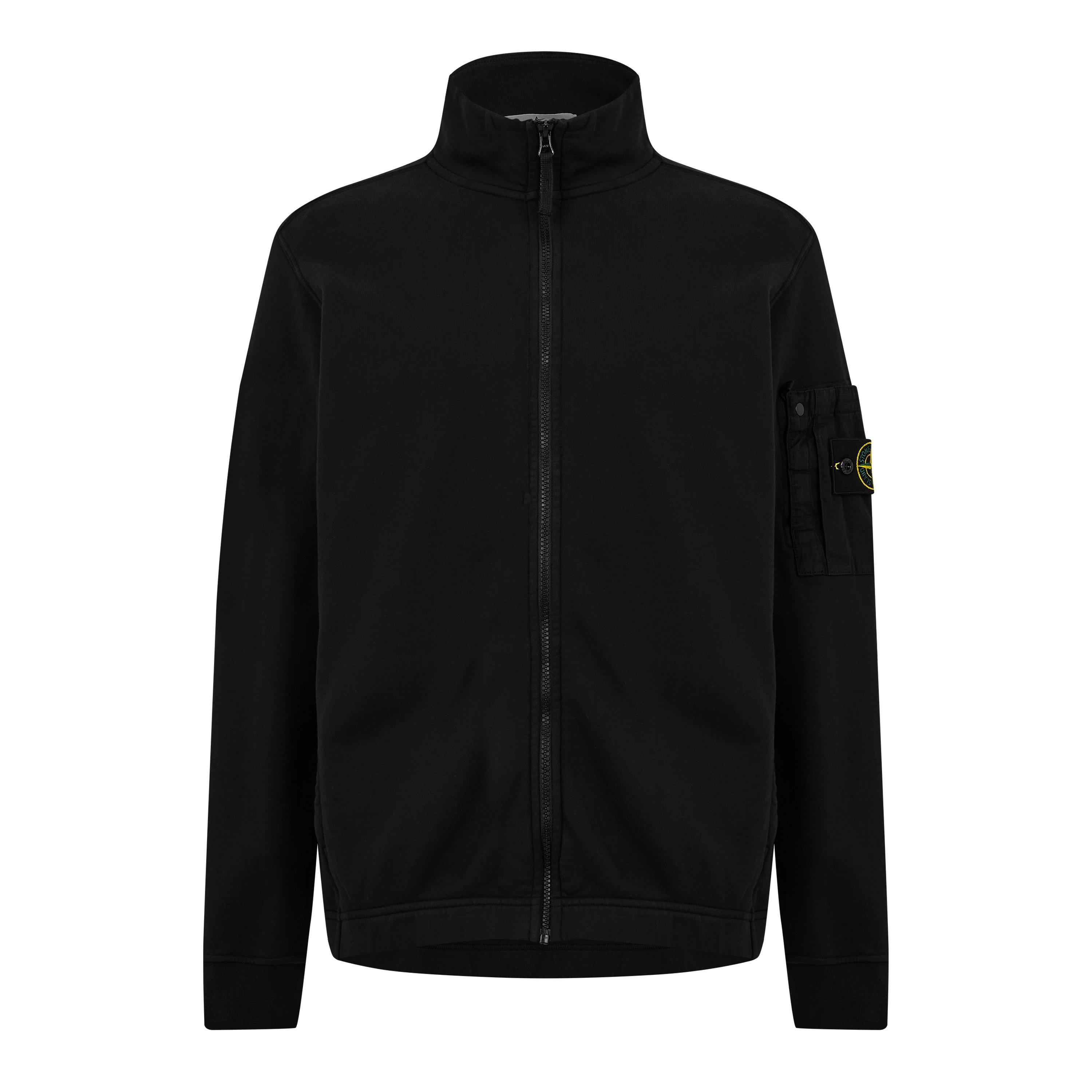 Stone Island Mens Fleece Track Jacket - Black V0029 - Size 3XL