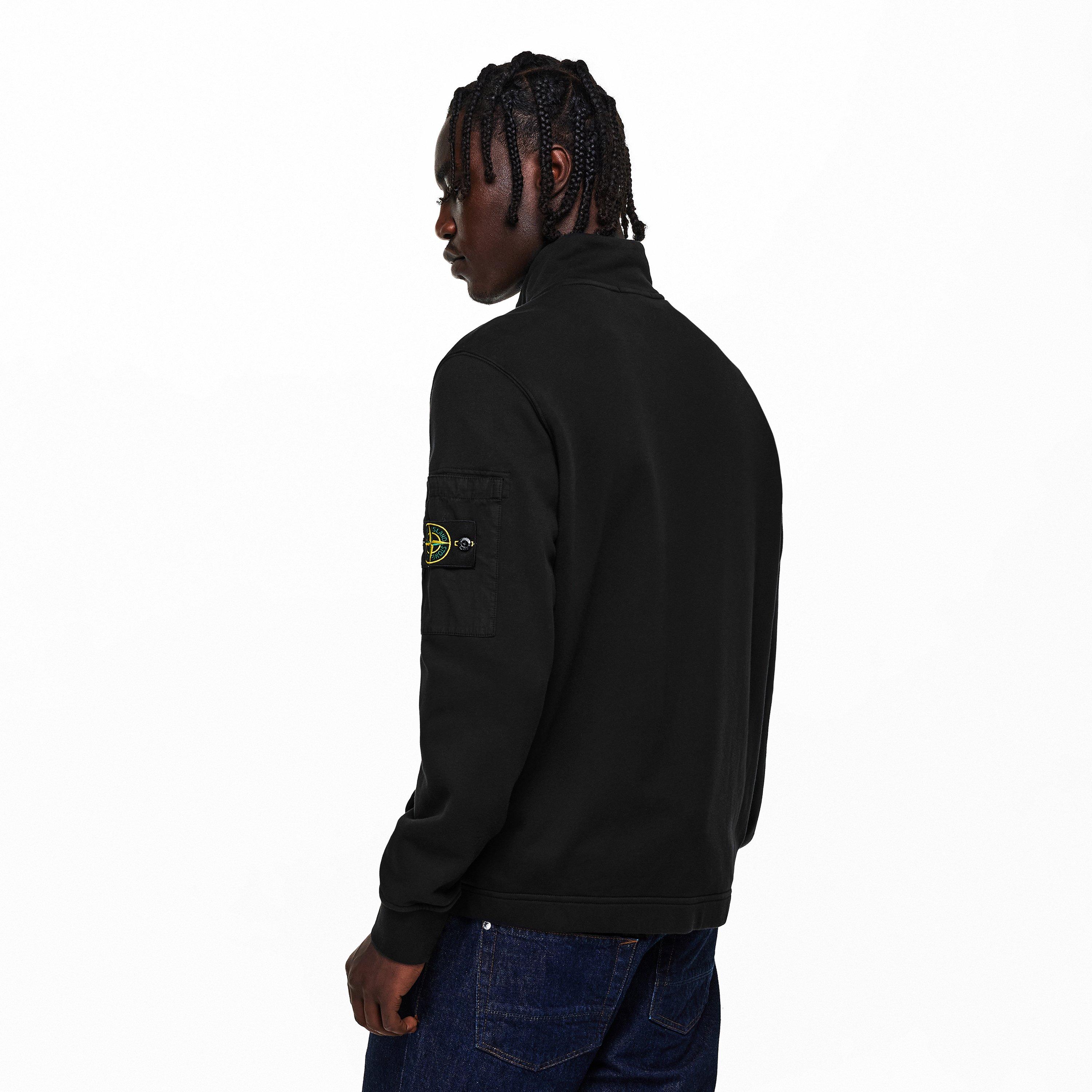 Black V0029 - Stone Island - Mens Fleece Track Jacket - 4
