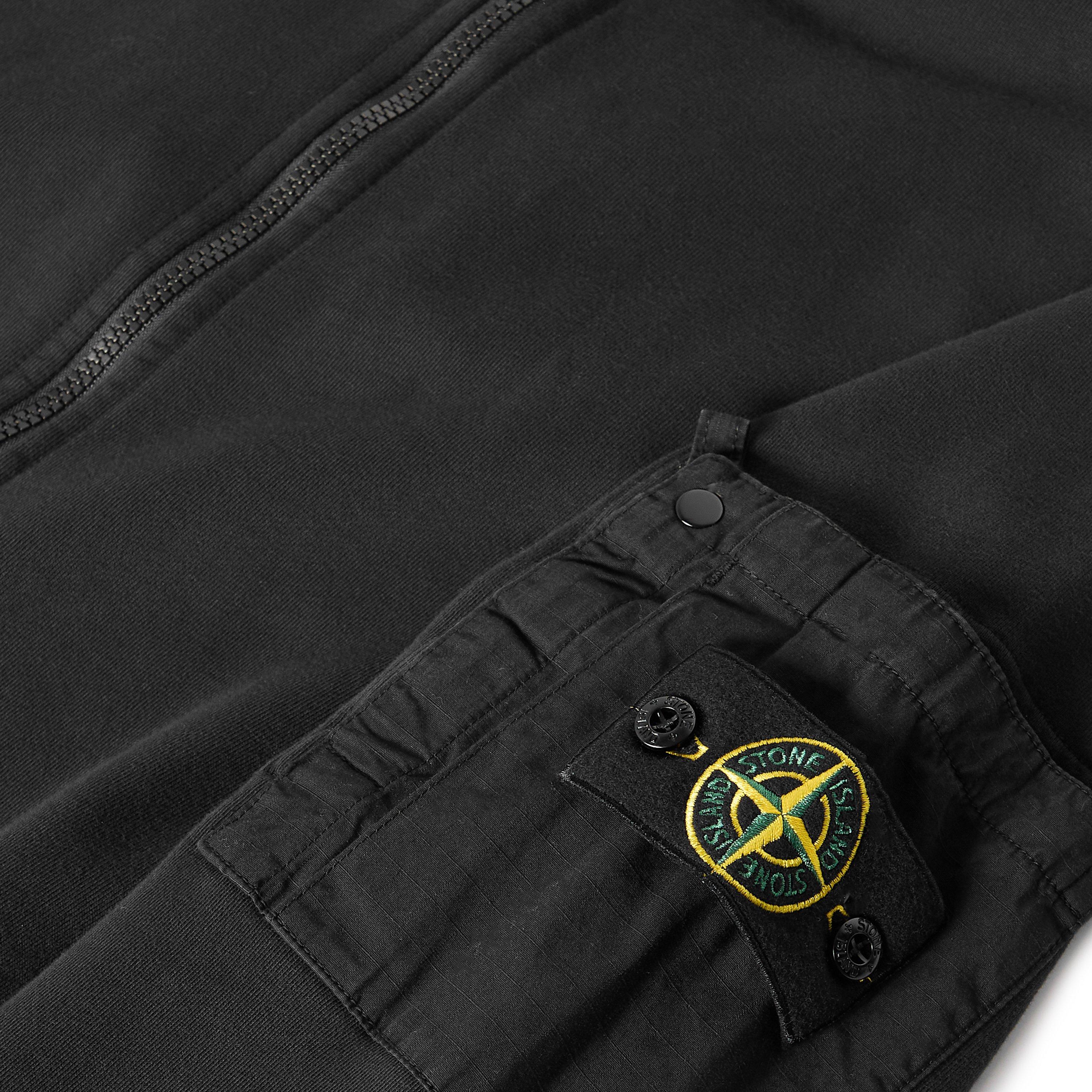 Black V0029 - Stone Island - Mens Fleece Track Jacket - 5