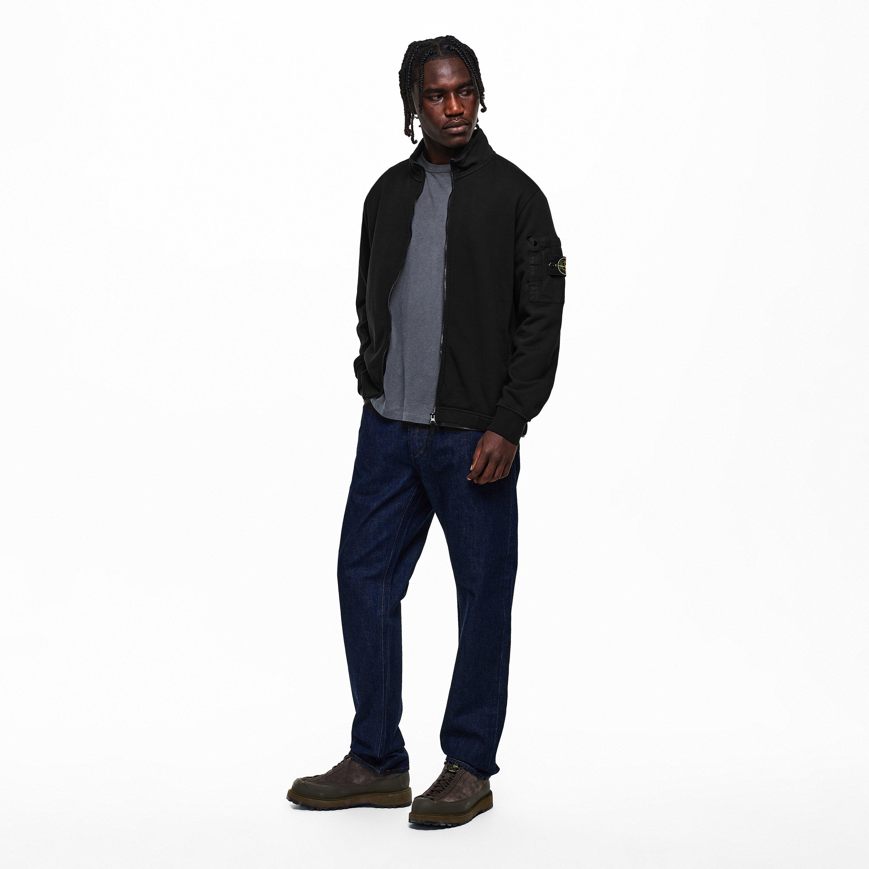 Black V0029 - Stone Island - Mens Fleece Track Jacket - 6