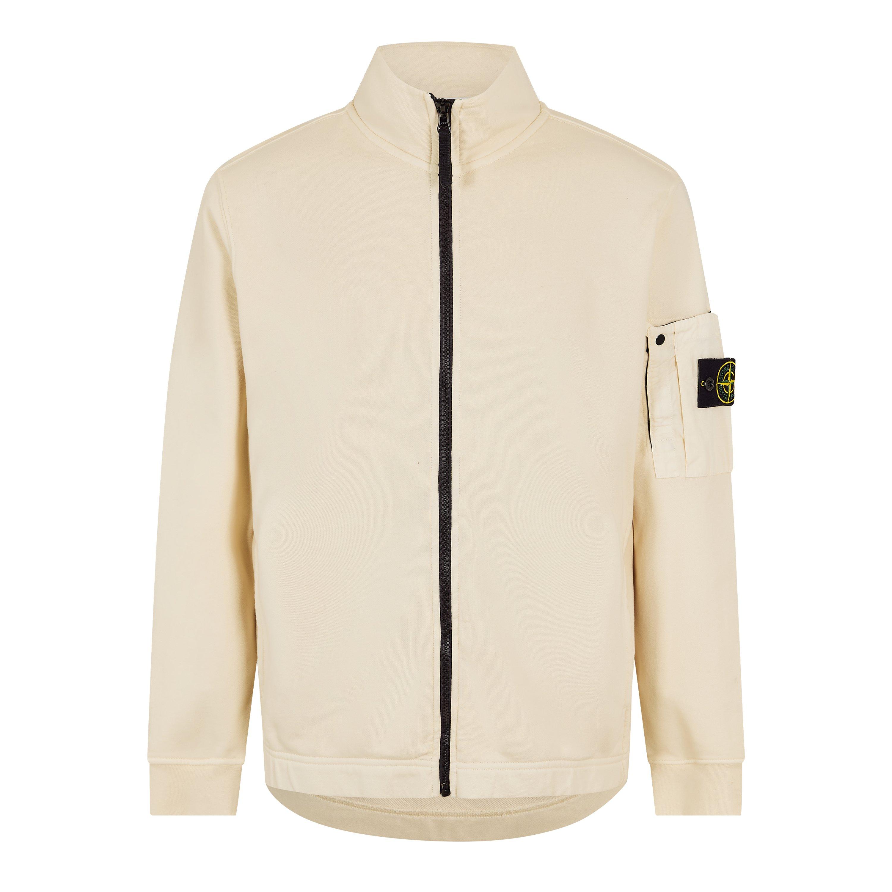 Stone Island Mens Fleece Track Jacket - Ivory V0093 - Size 3XL