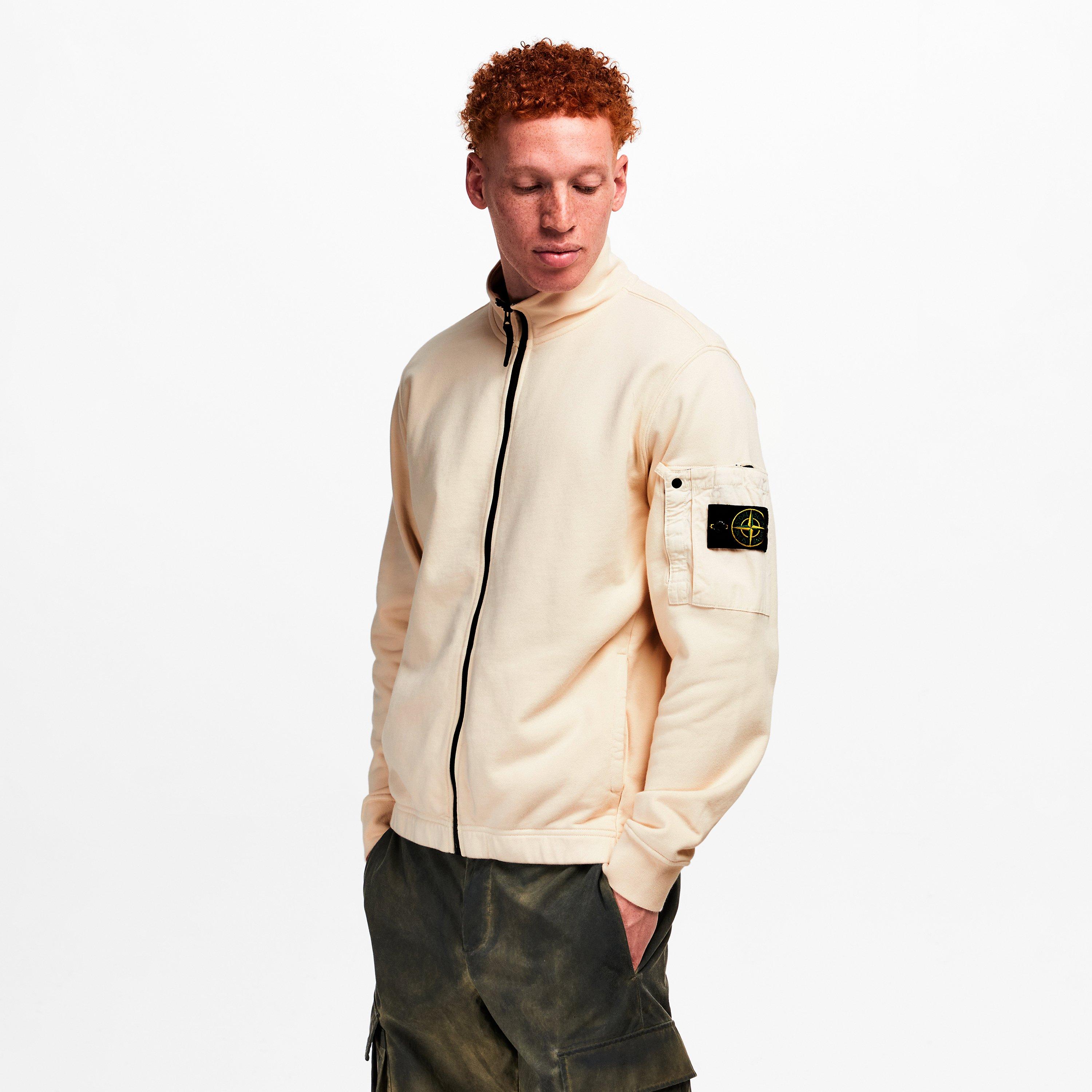 Ivory V0093 - Stone Island - Mens Fleece Track Jacket - 3