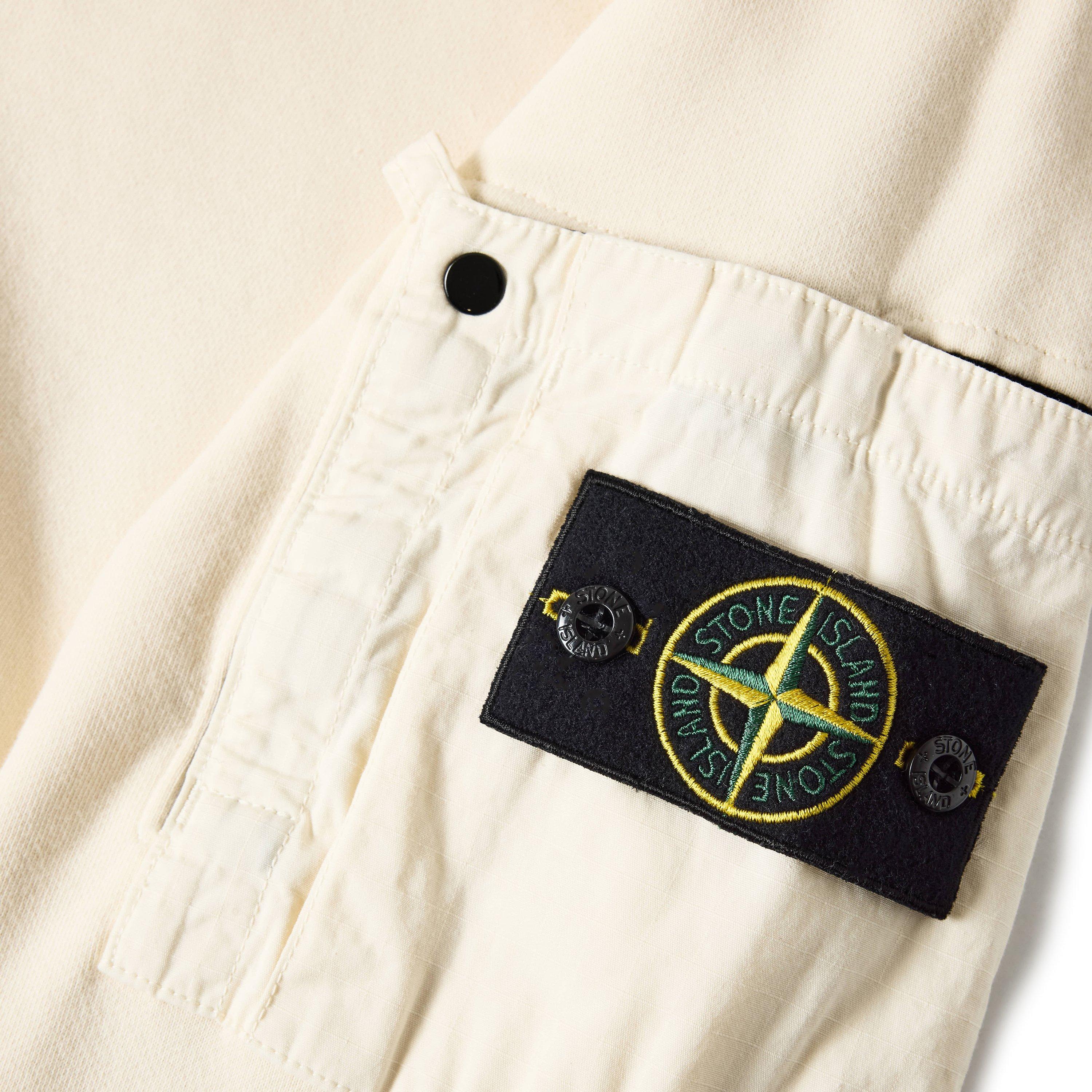 Ivory V0093 - Stone Island - Mens Fleece Track Jacket - 5