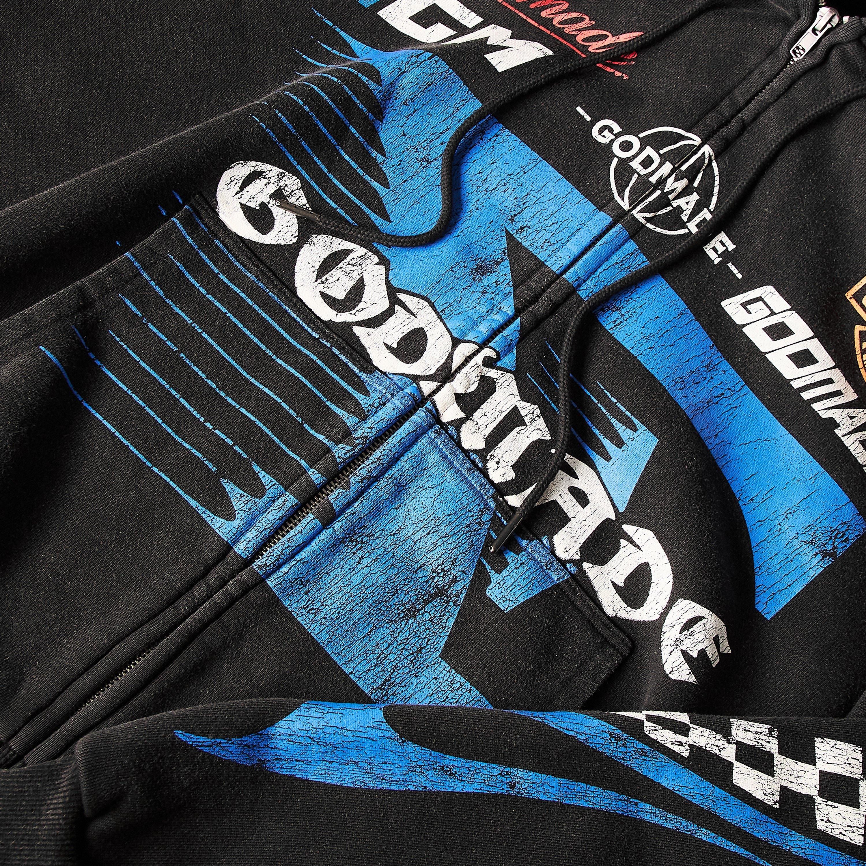 WASH BLACK - God Made - Men's Full Zip Fleece - 5