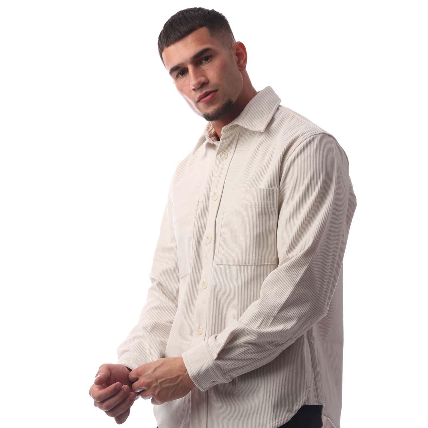 Open White - Boss - Men's Owen Long-Sleeve Plain Shirt - 3